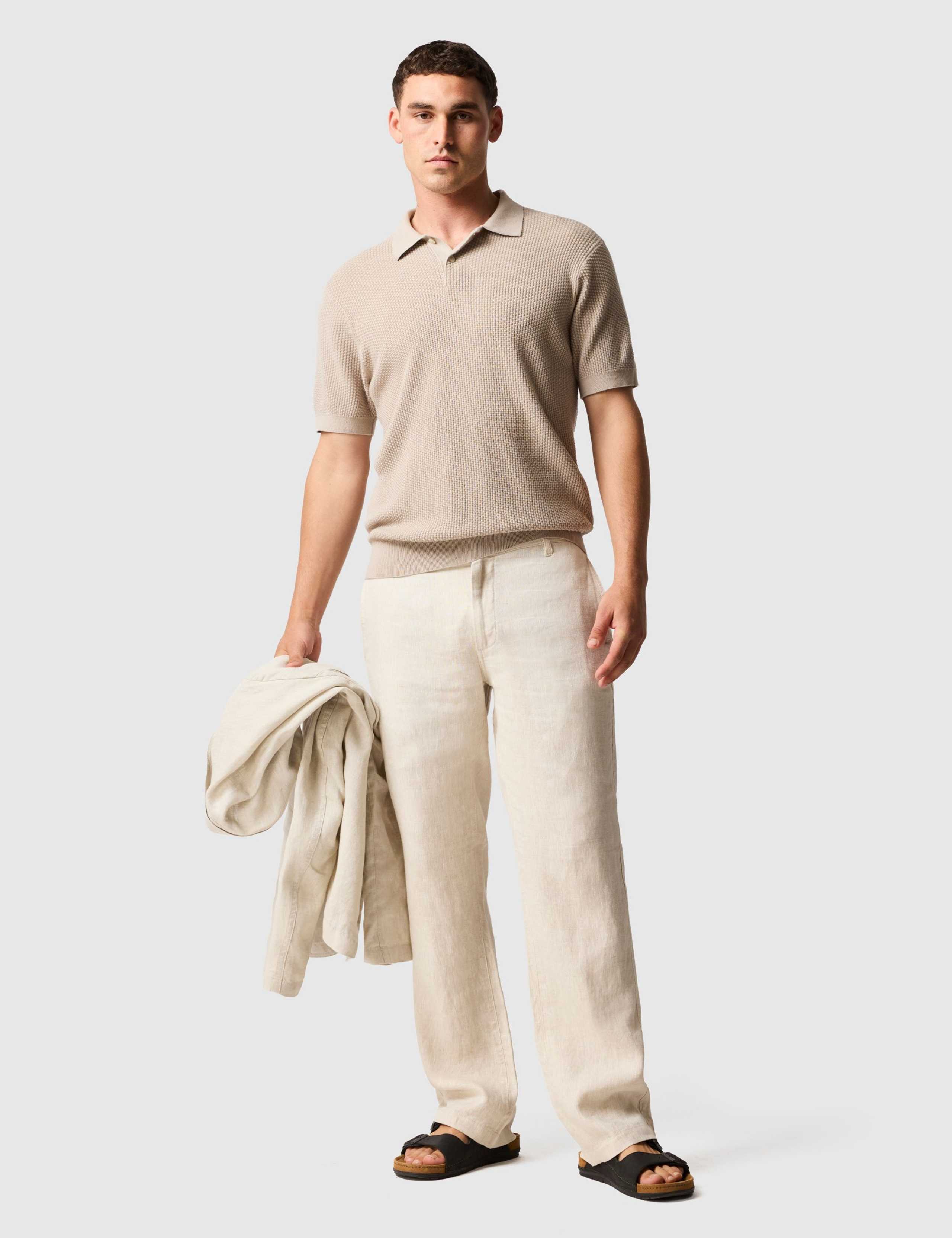 Amberley Pure Cotton Knitted Polo Shirt 2 of 6