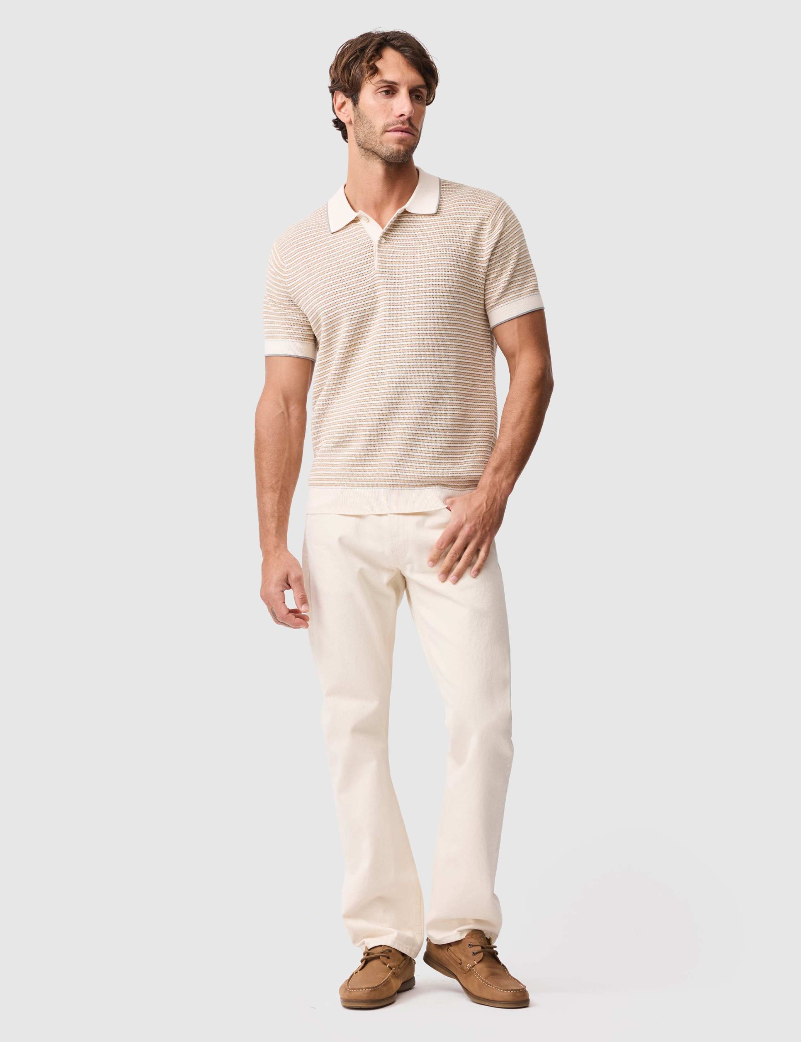 Oyster Island Pure Cotton Knitted Polo Shirt 2 of 6