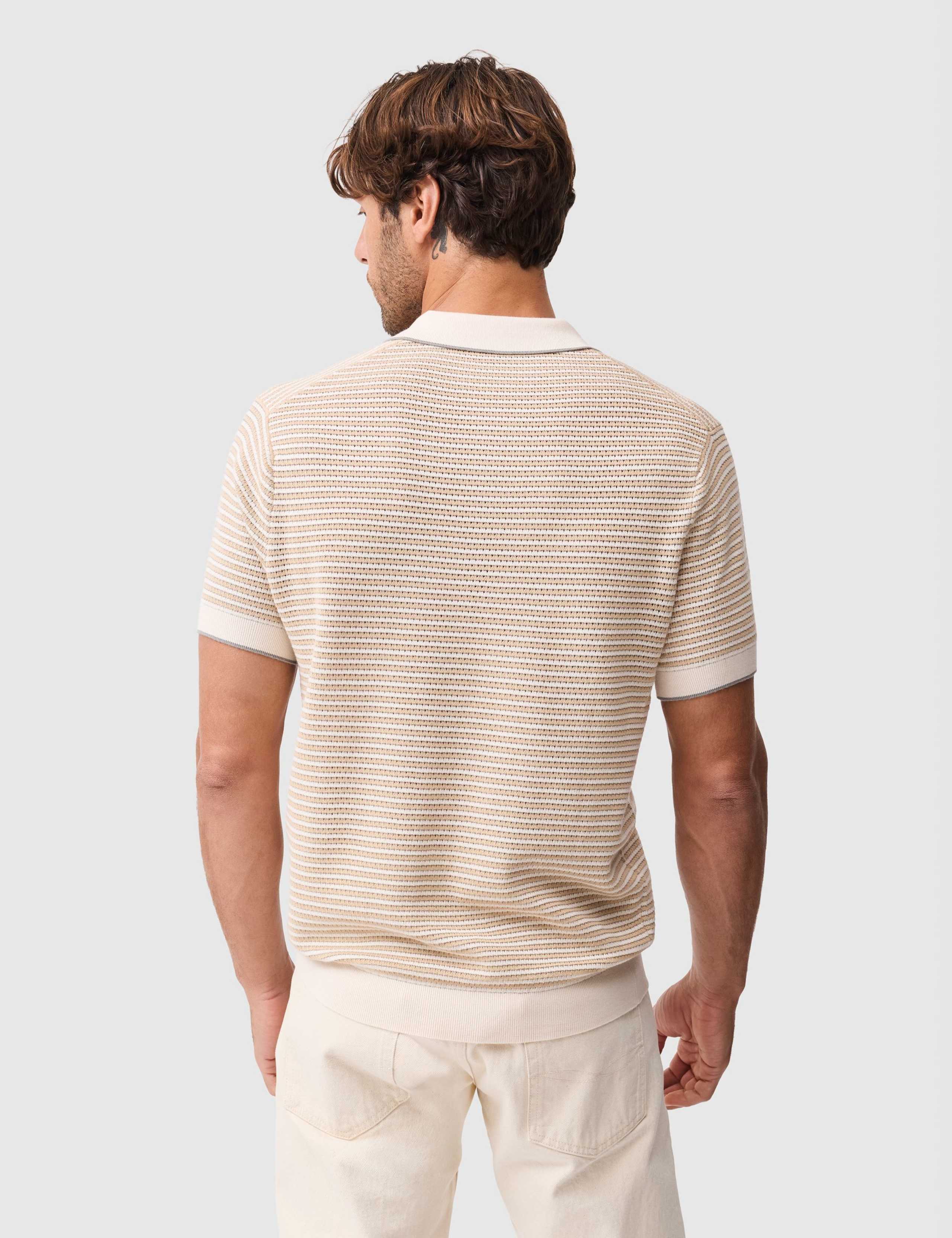 Oyster Island Pure Cotton Knitted Polo Shirt 4 of 6