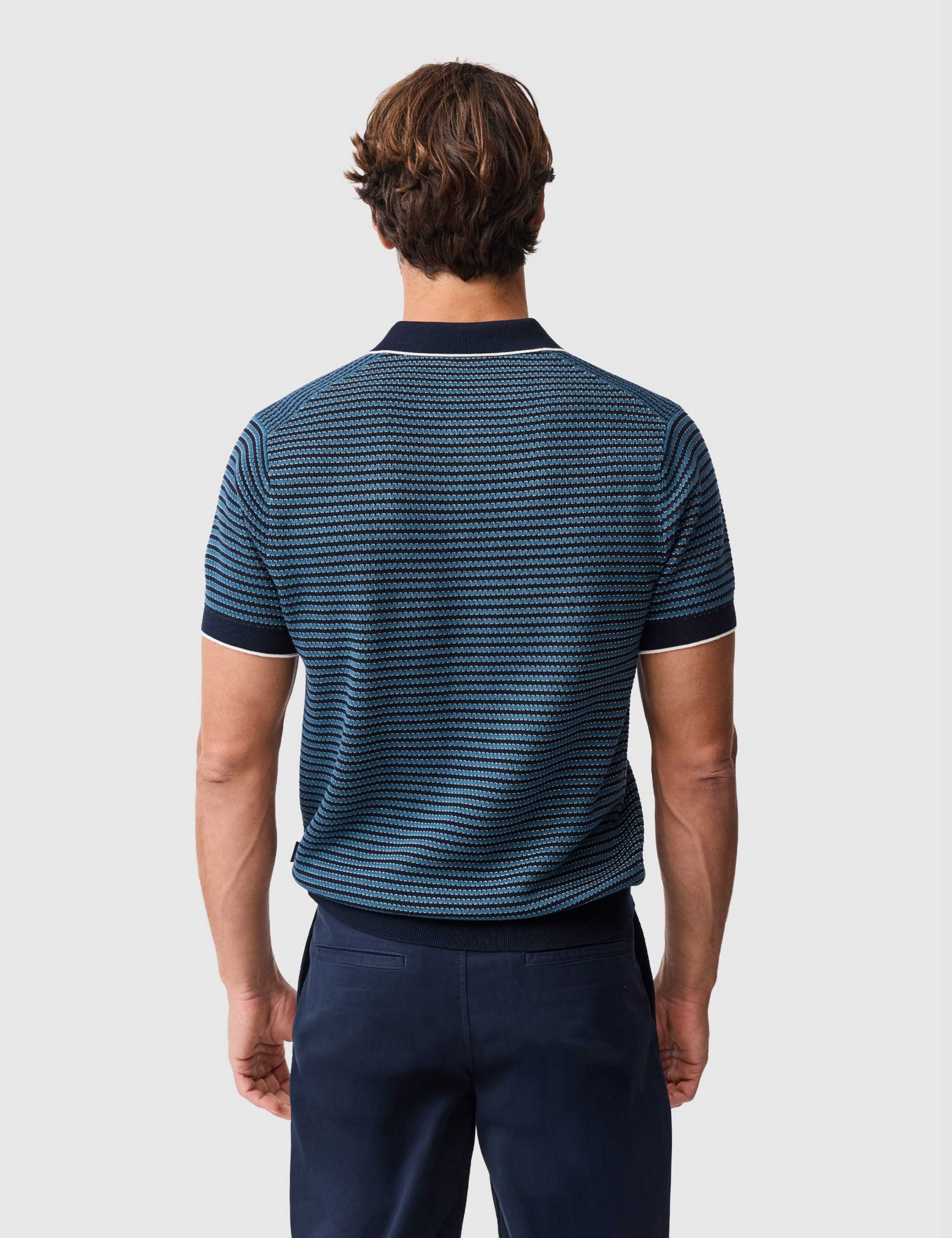 Oyster Island Pure Cotton Knitted Polo Shirt 6 of 6