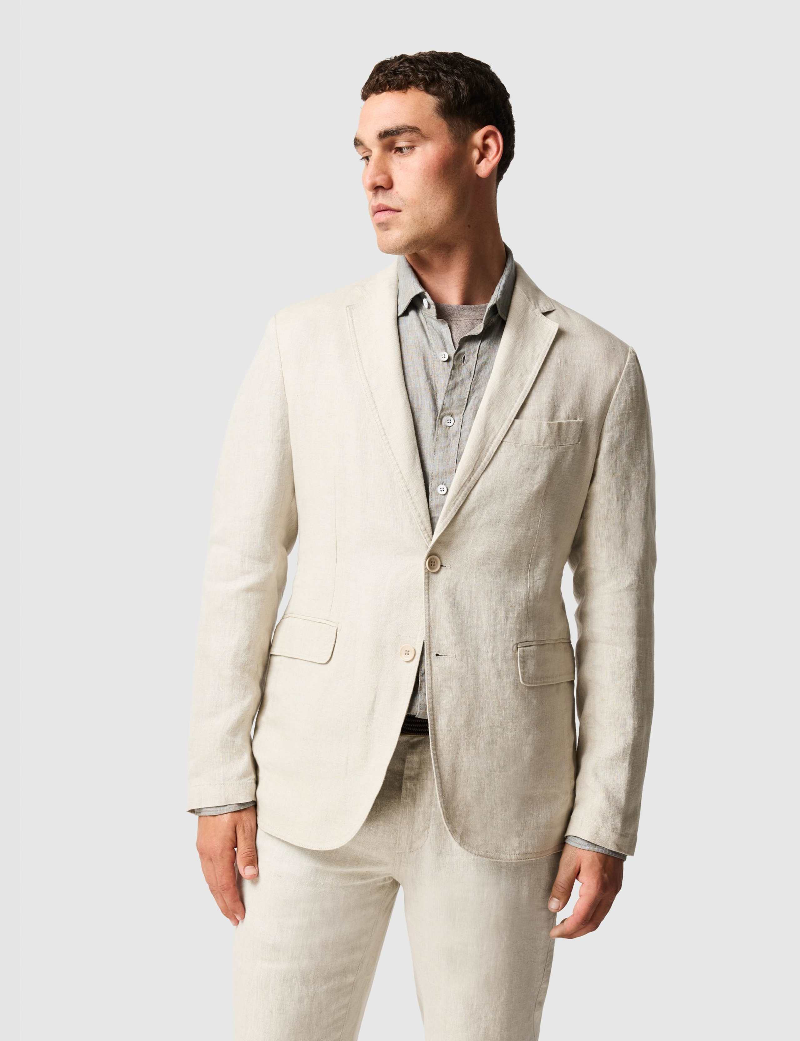 Regular Fit Pure Linen Blazer 1 of 6