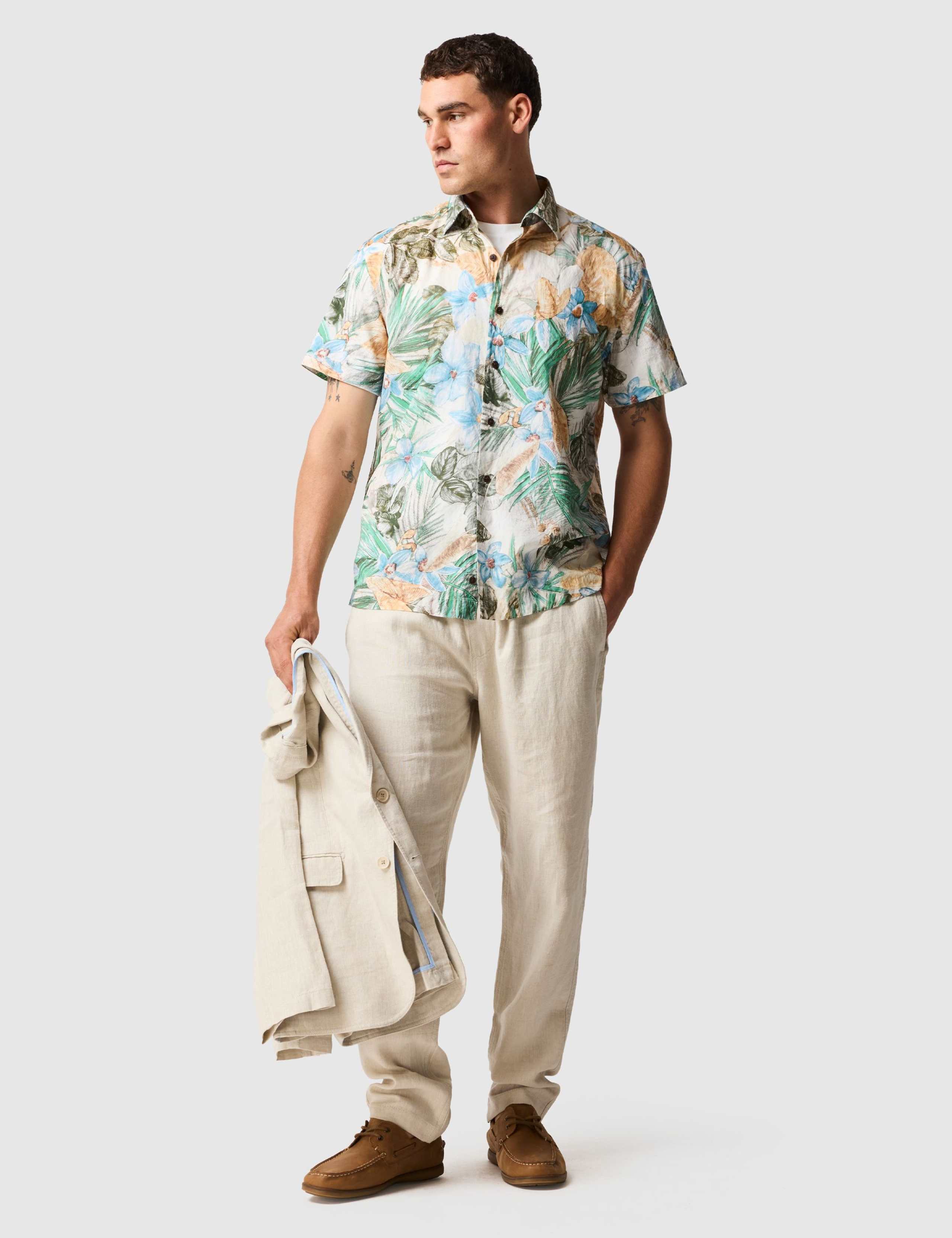Otokia Relaxed Fit Pure Cotton Floral Shirt 2 of 6