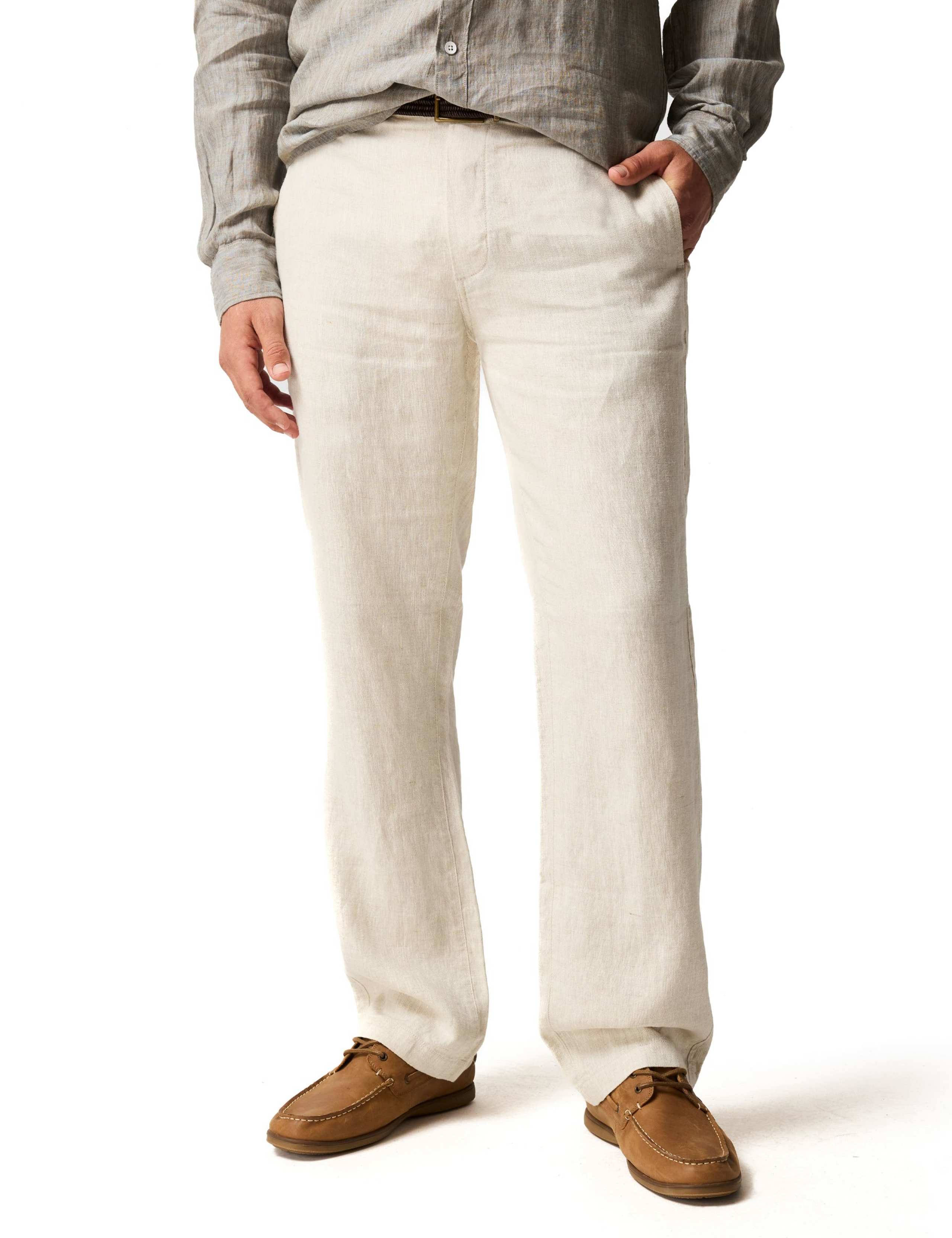Spencer Bay Regular Fit Pure Linen Trousers 1 of 6