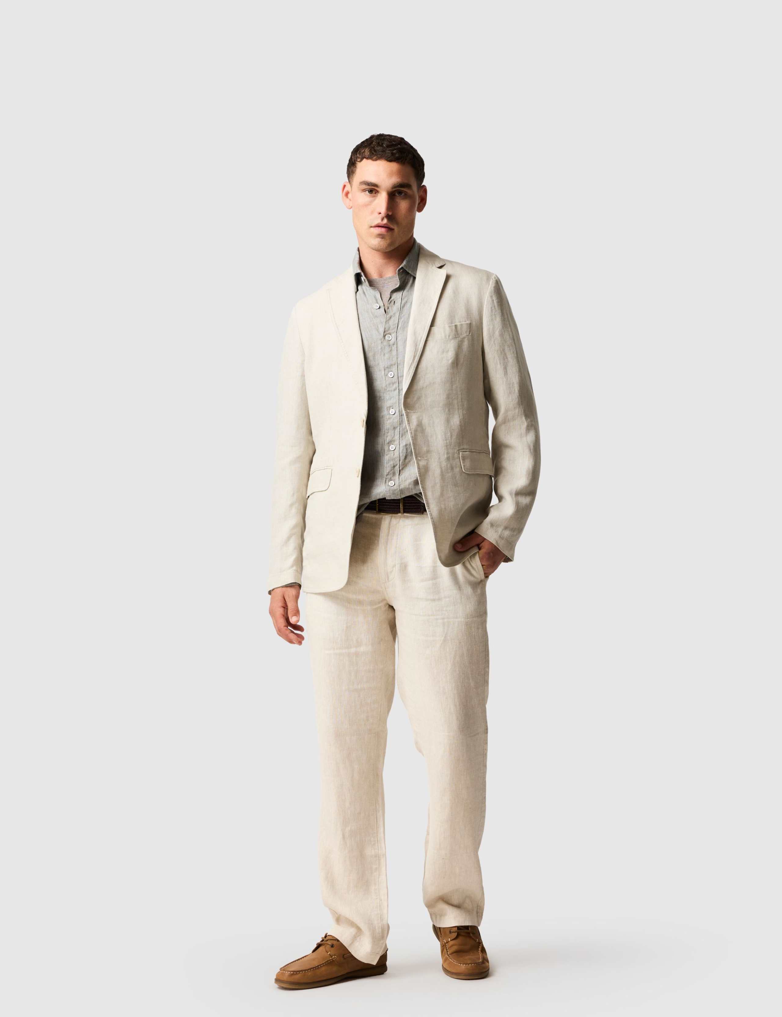 Spencer Bay Regular Fit Pure Linen Trousers 2 of 6
