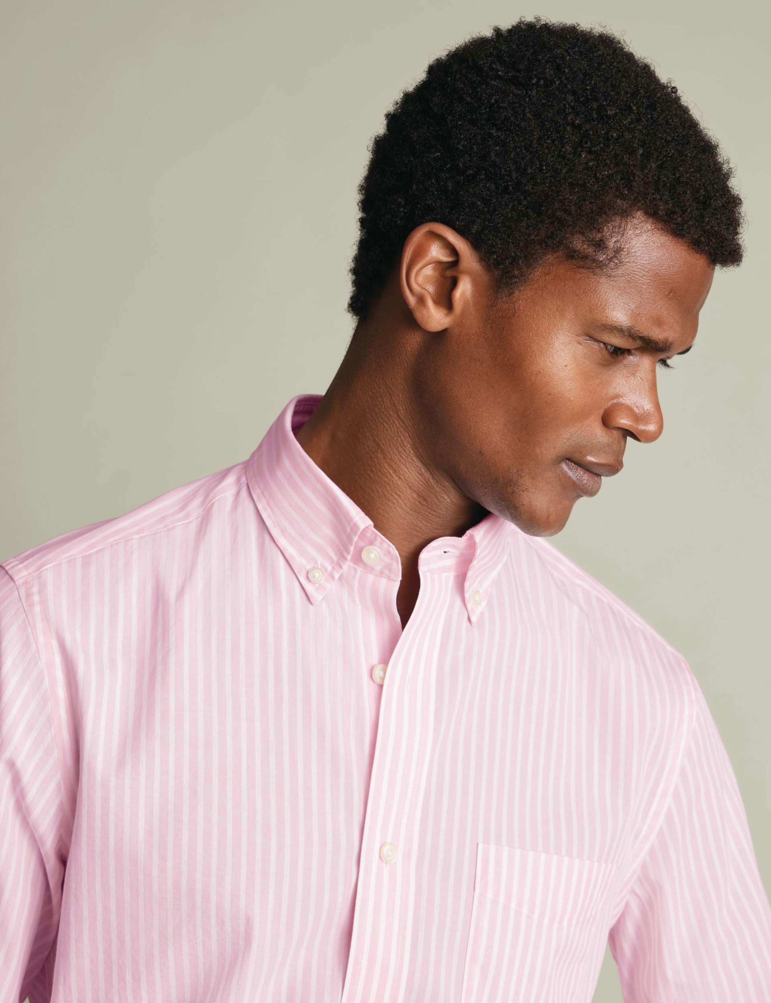 Striped Stretch Washed Poplin Oxford Shirt 2 of 5