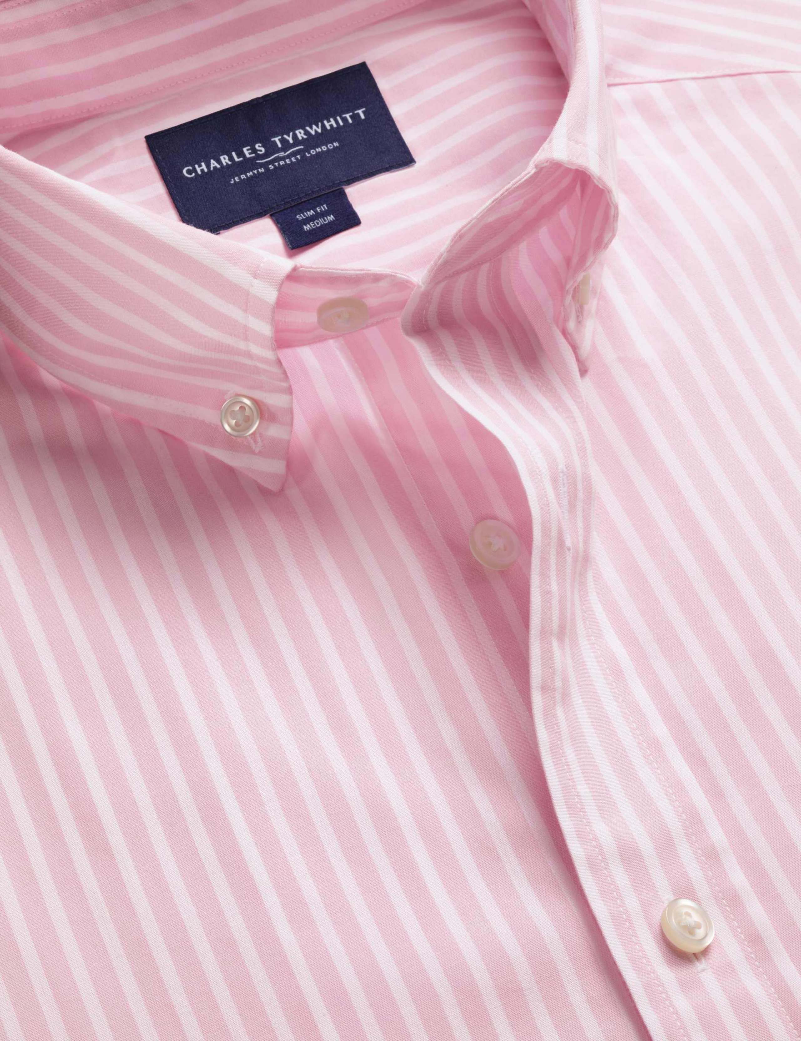 Striped Stretch Washed Poplin Oxford Shirt 3 of 5