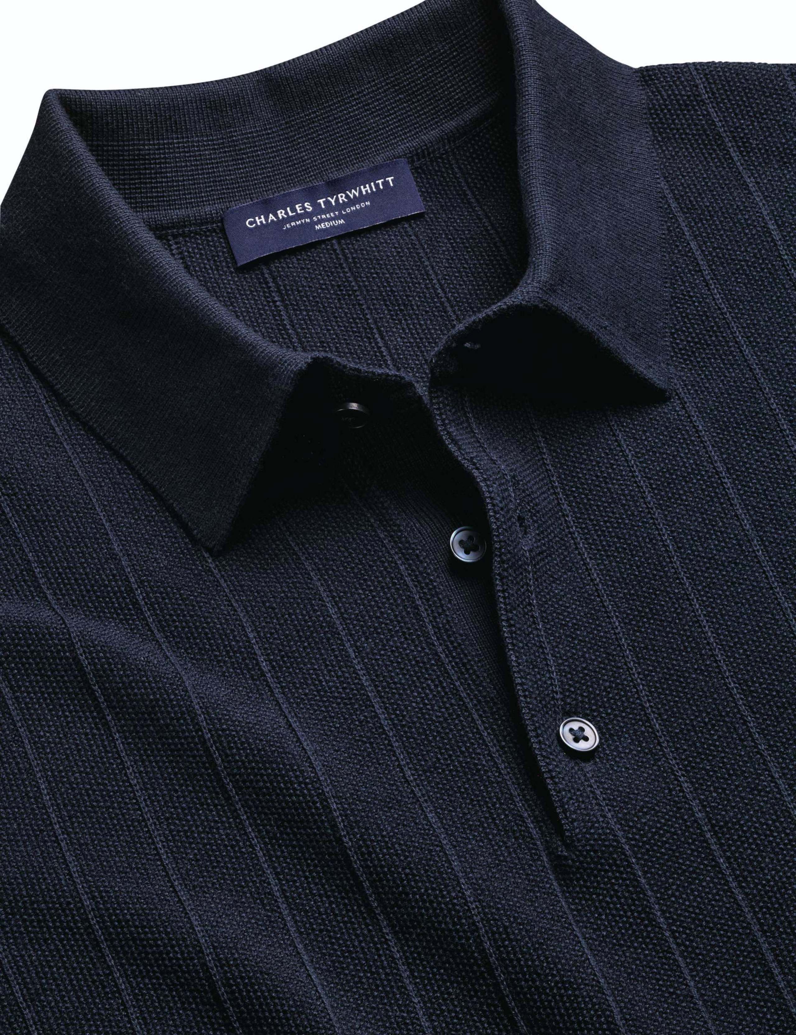 Pure Cotton Striped Rose Knitted Polo Shirt 4 of 5