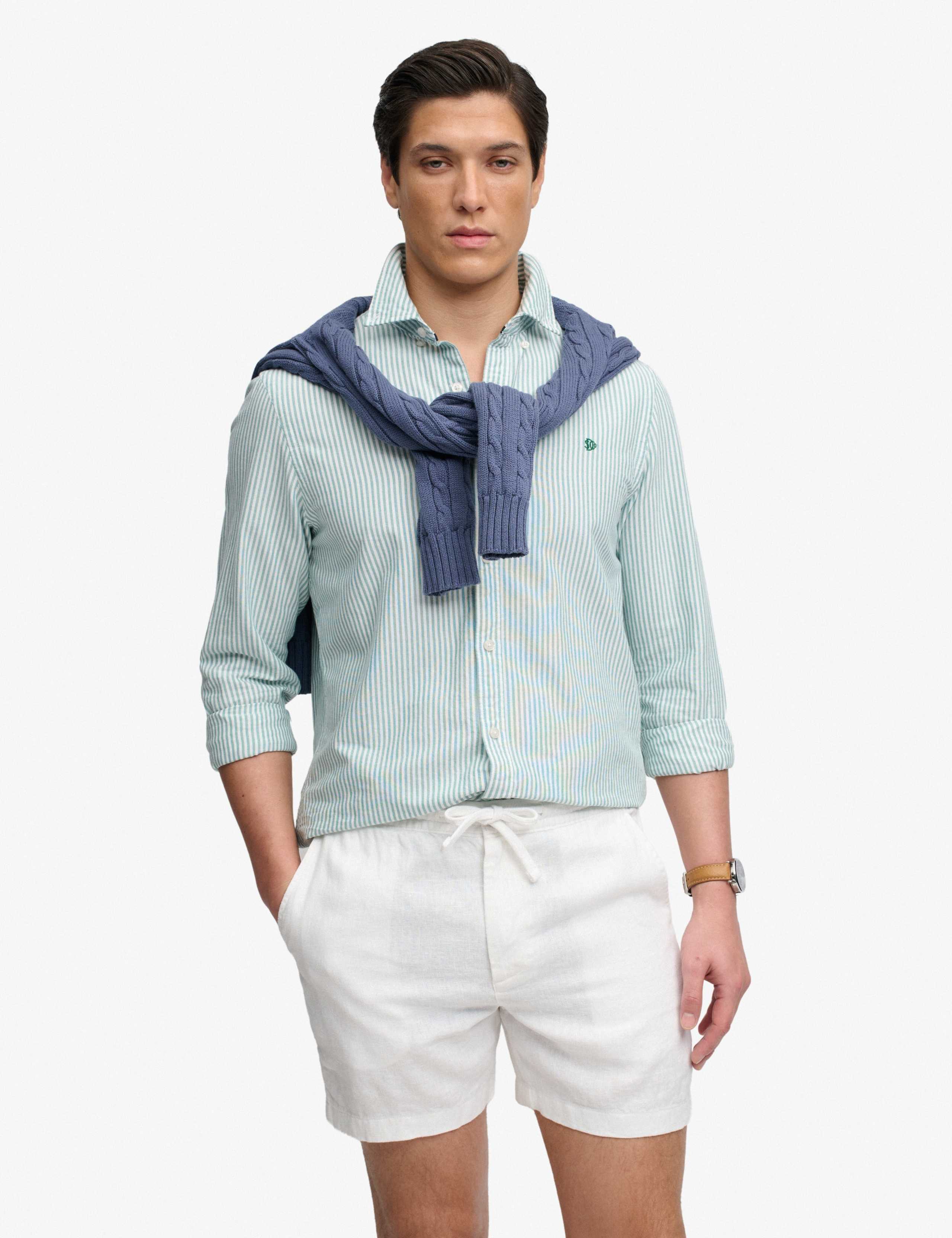 Pure Linen Elasticated Waist Shorts 3 of 8