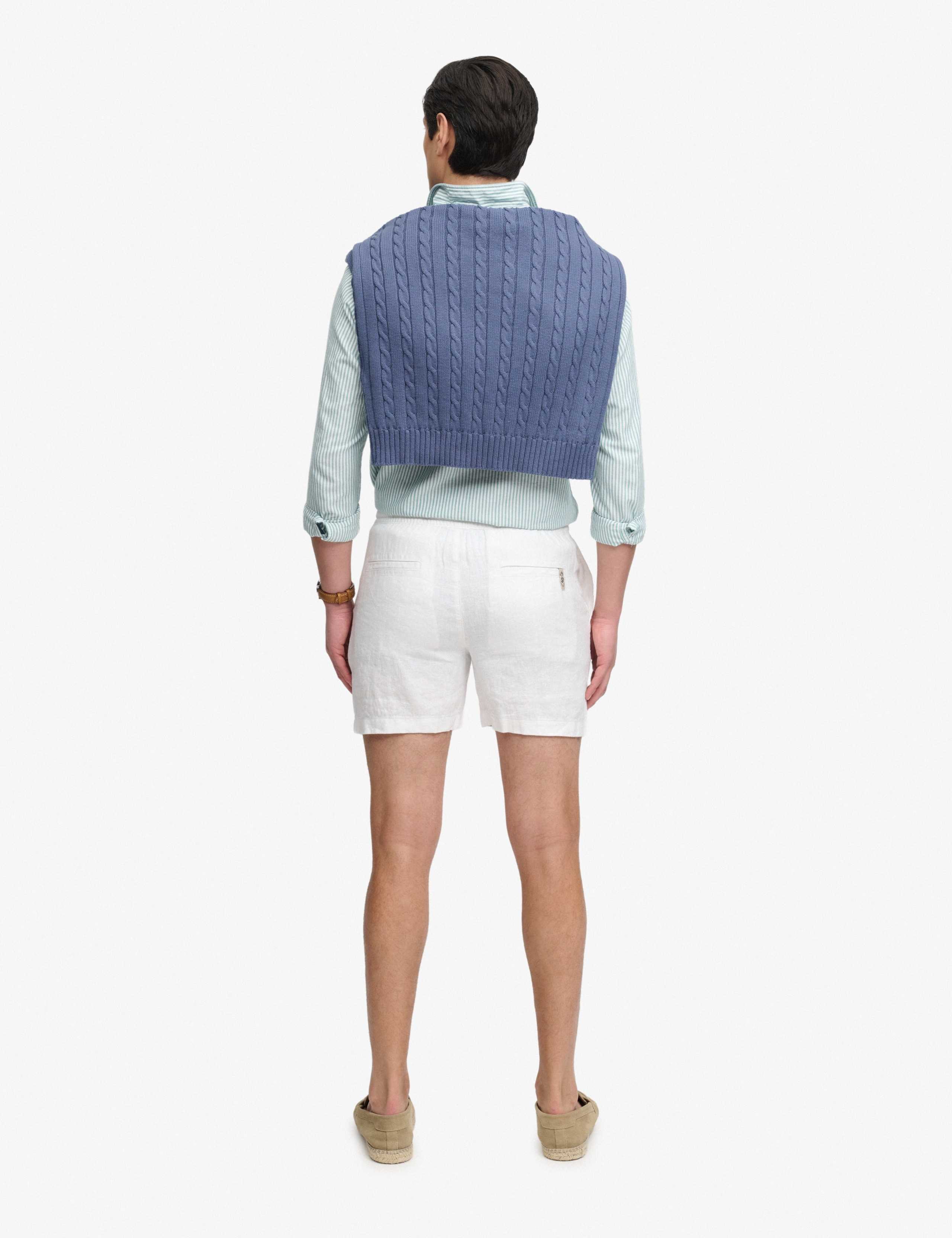 Pure Linen Elasticated Waist Shorts 6 of 8