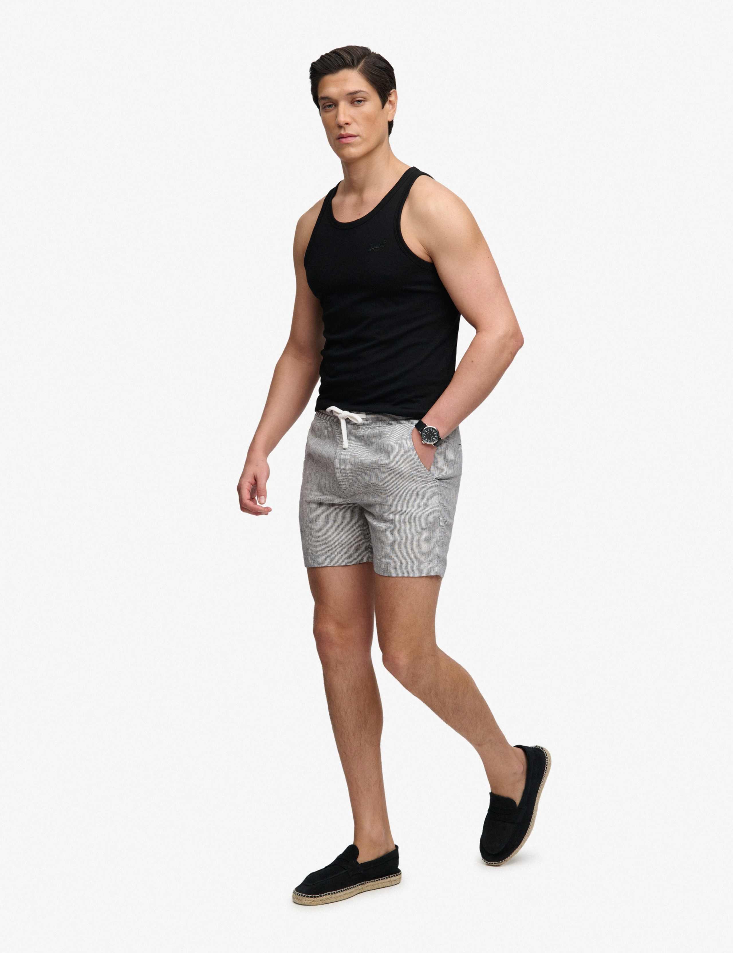 Pure Linen Striped Lightweight Shorts 5 of 7