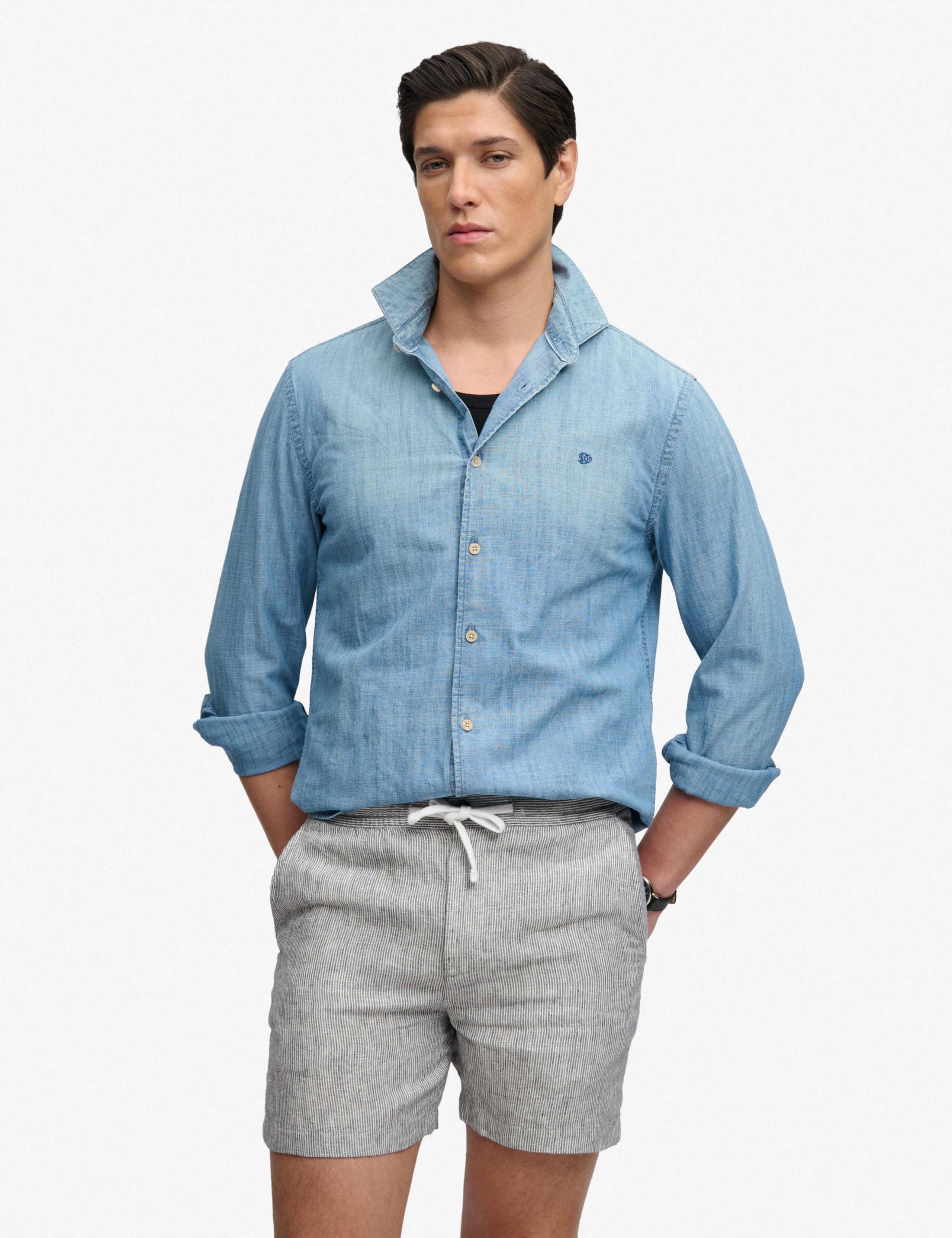 Pure Linen Striped Lightweight Shorts 7 of 7