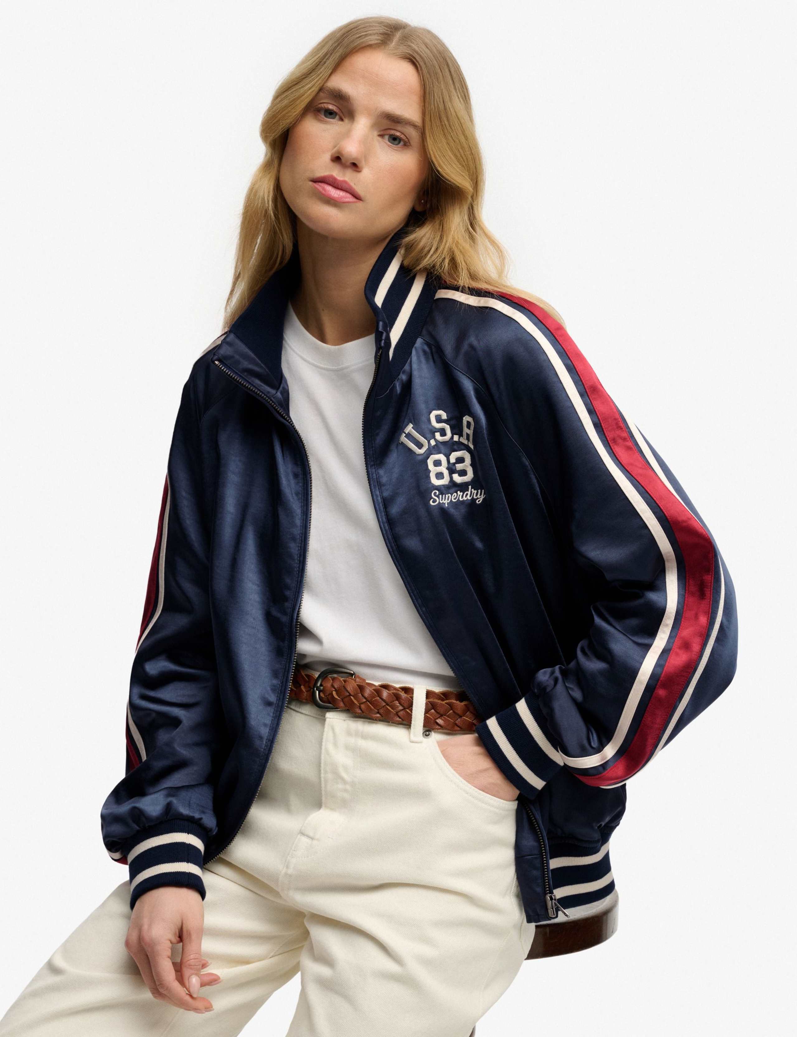 Striped Relaxed Track Jacket 3 of 6