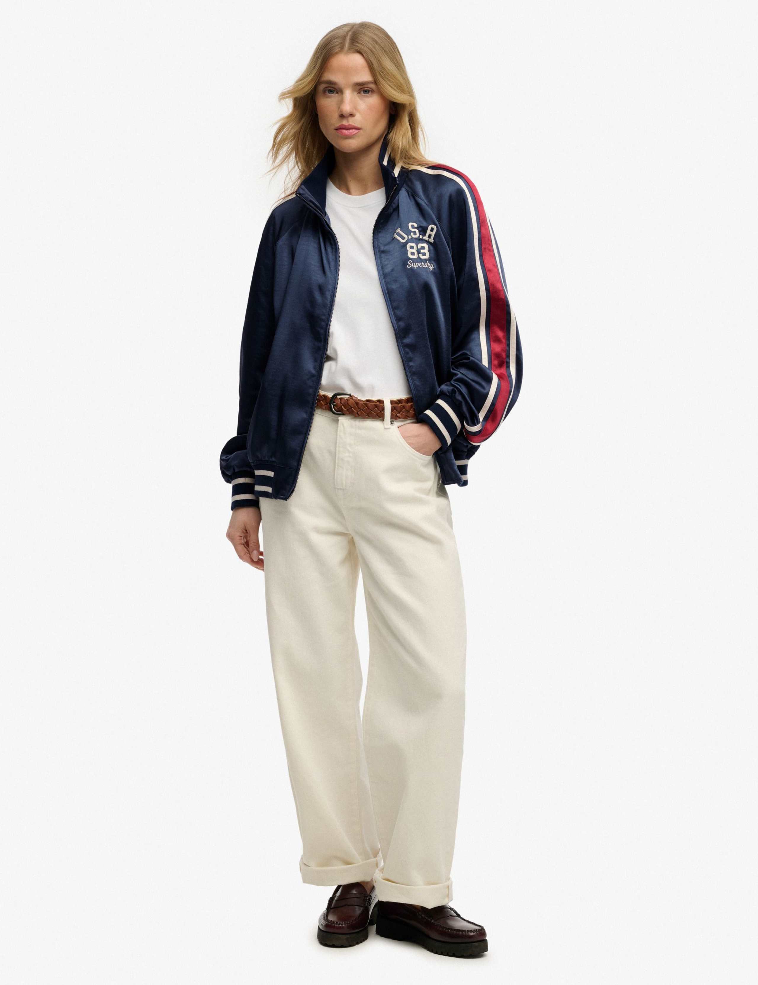 Striped Relaxed Track Jacket 6 of 6