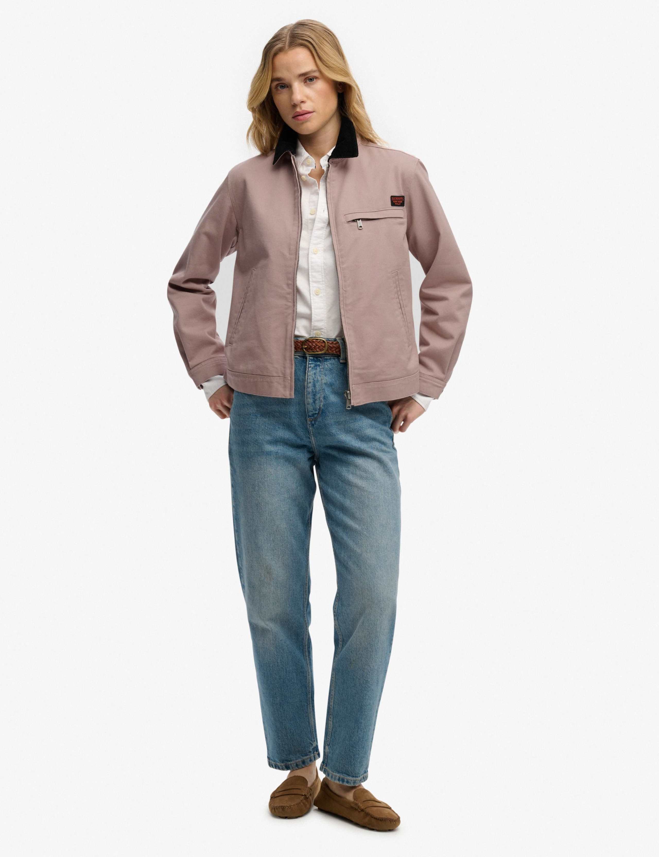 Cotton Rich Cord Collar Harrington Jacket 7 of 8