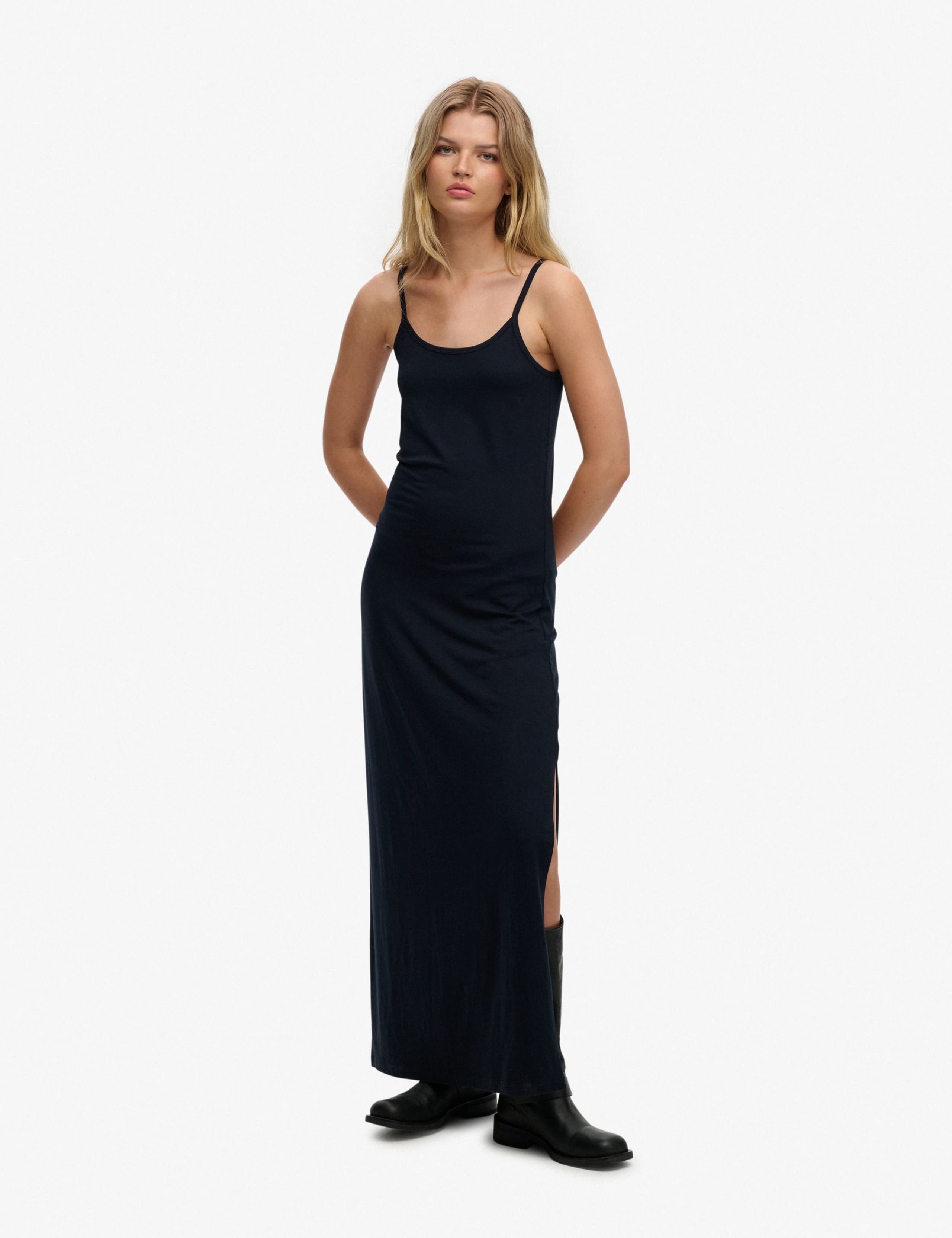 Jersey Scoop Neck Maxi Slip Dress 1 of 6