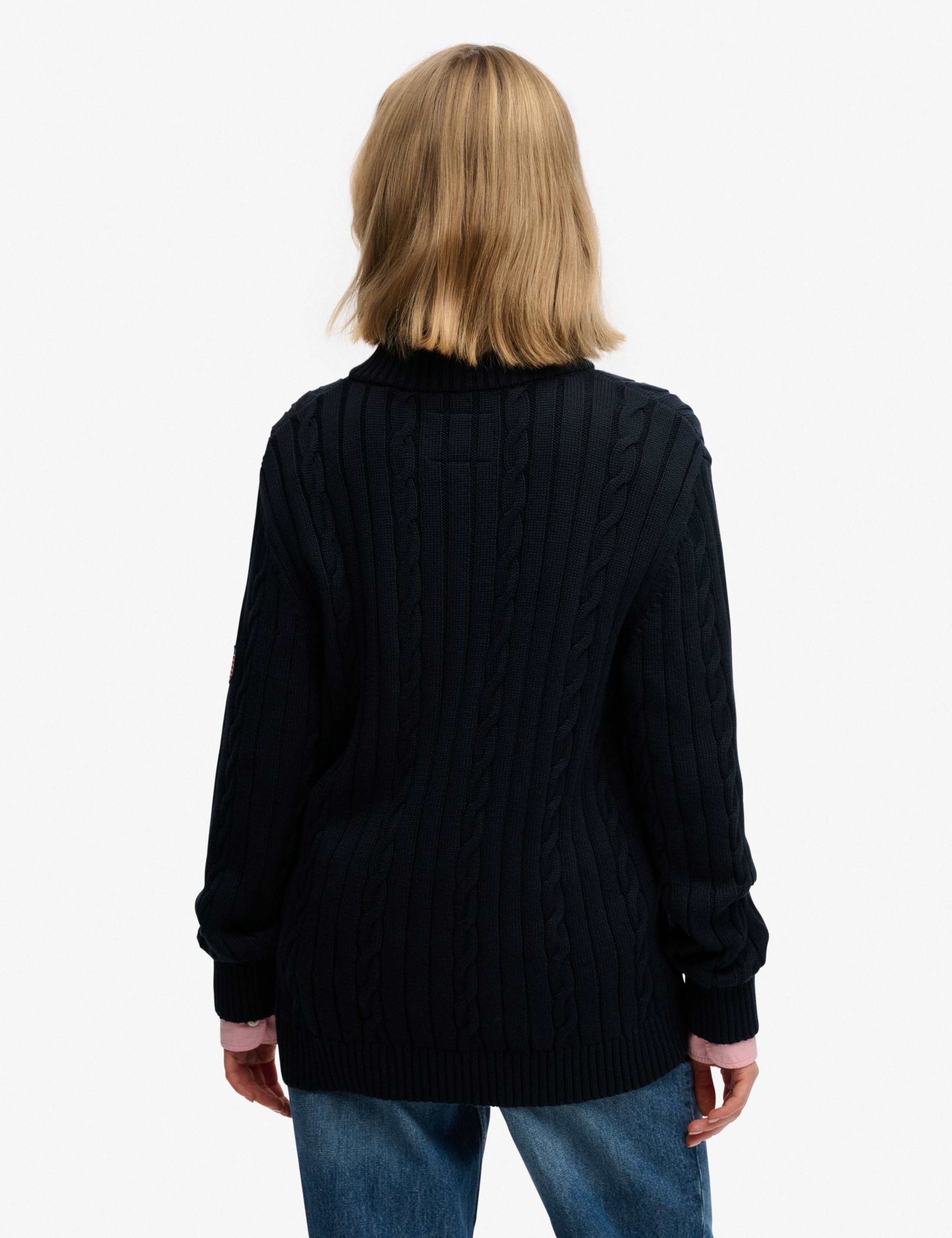 Pure Cotton Cable Knit Half Zip Jumper 5 of 6