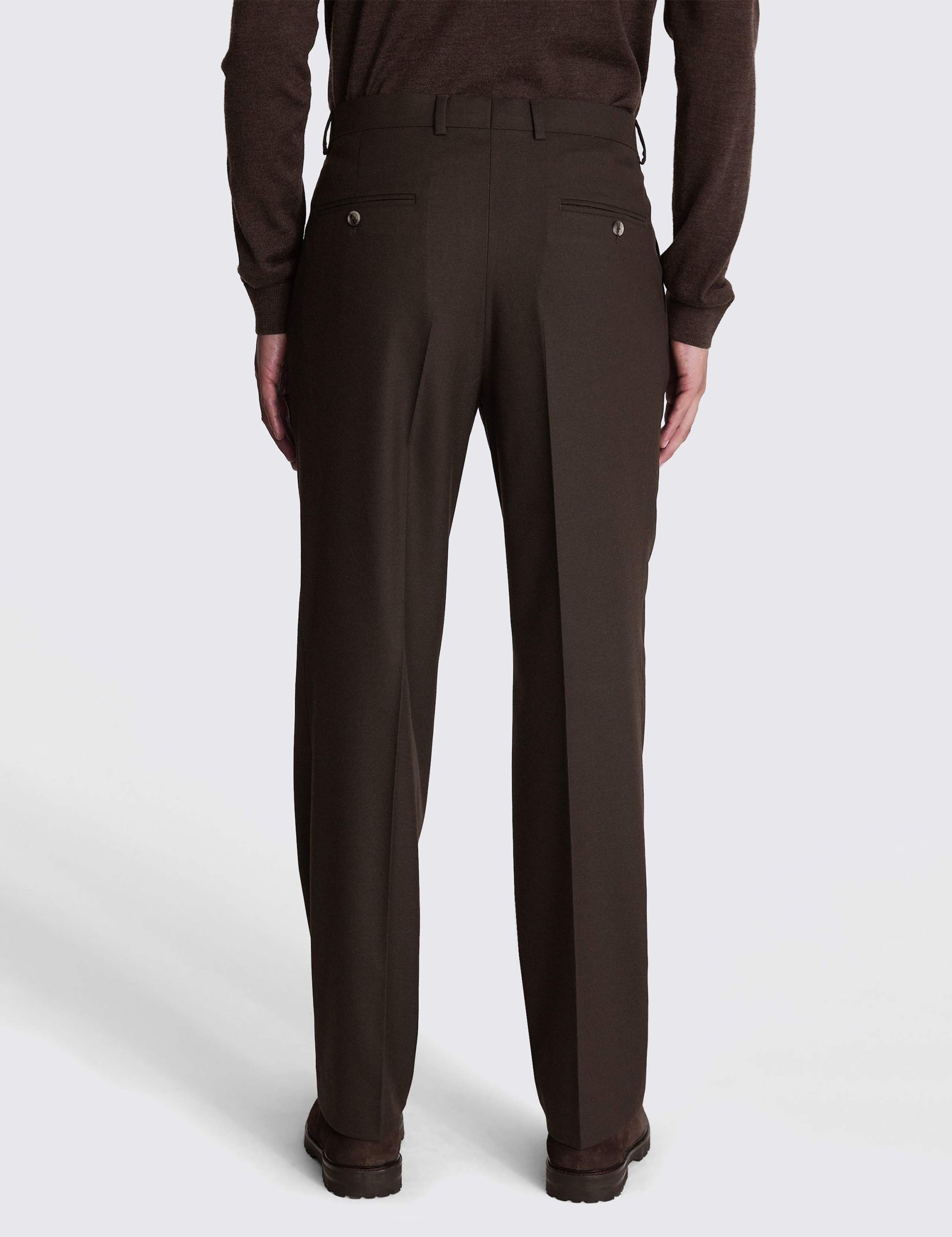 Relaxed Fit Flannel Stretch Suit Trousers 2 of 3