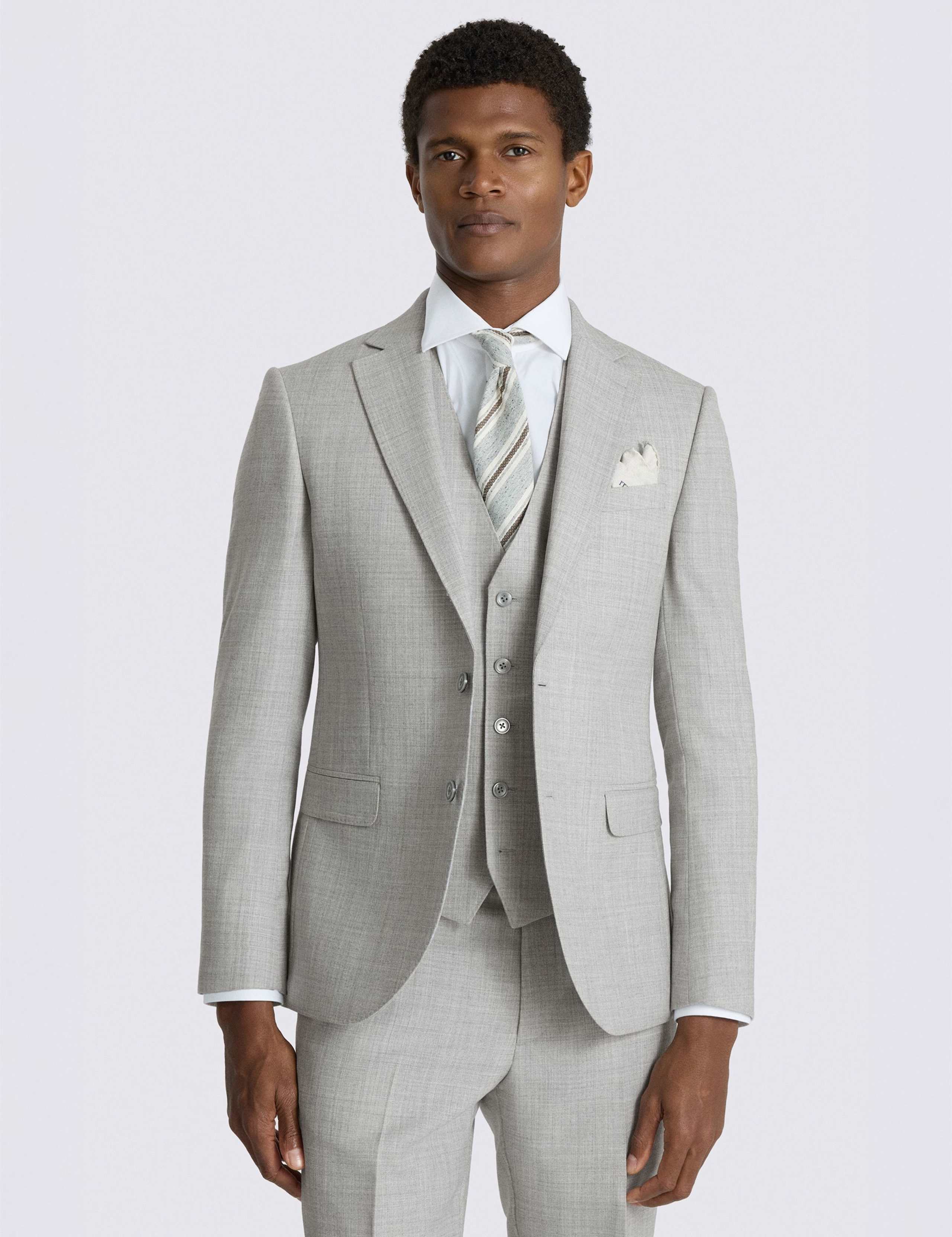 Slim Fit Wool Blend Marl Suit Jacket 3 of 6
