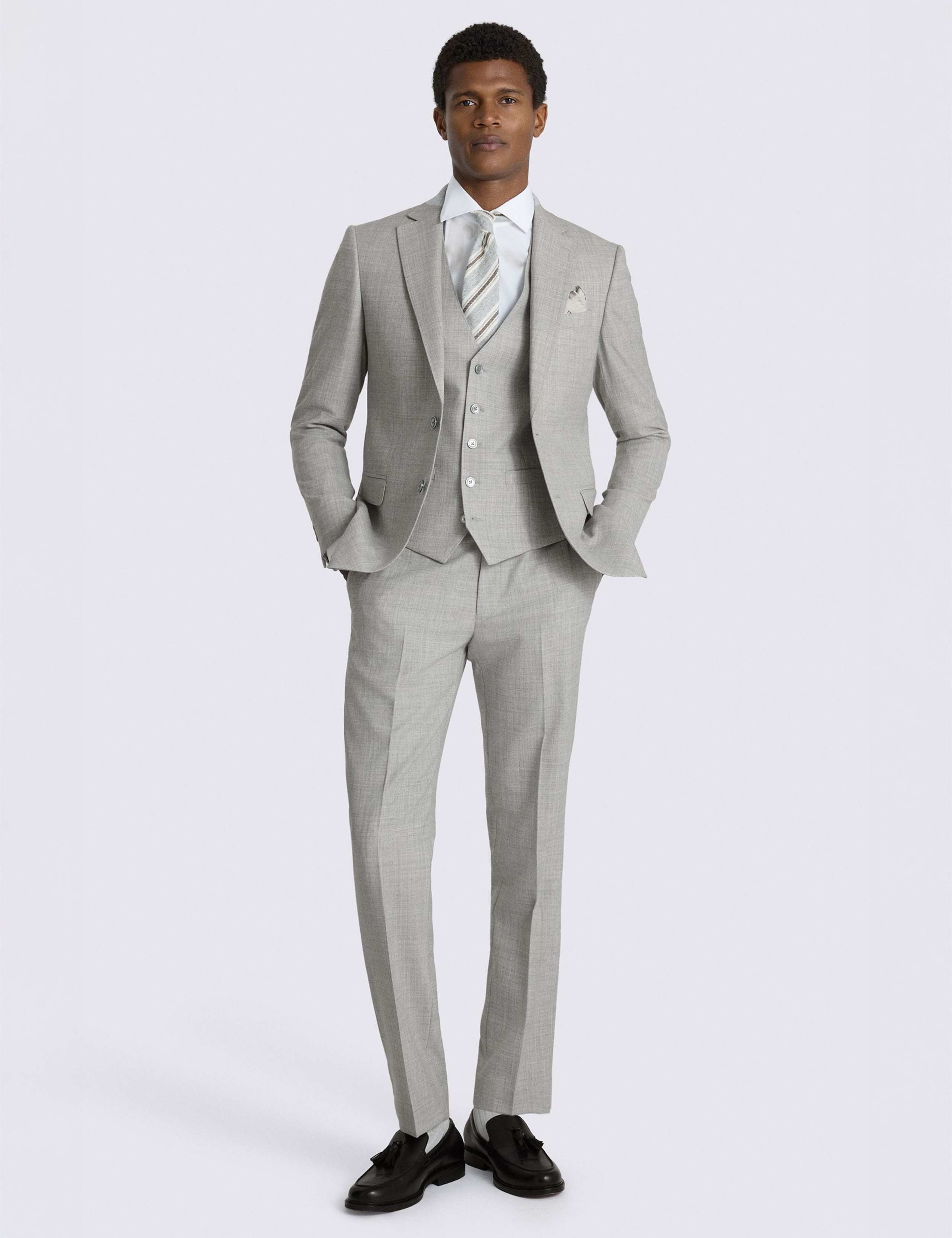 Slim Fit Wool Blend Marl Suit Jacket 4 of 6