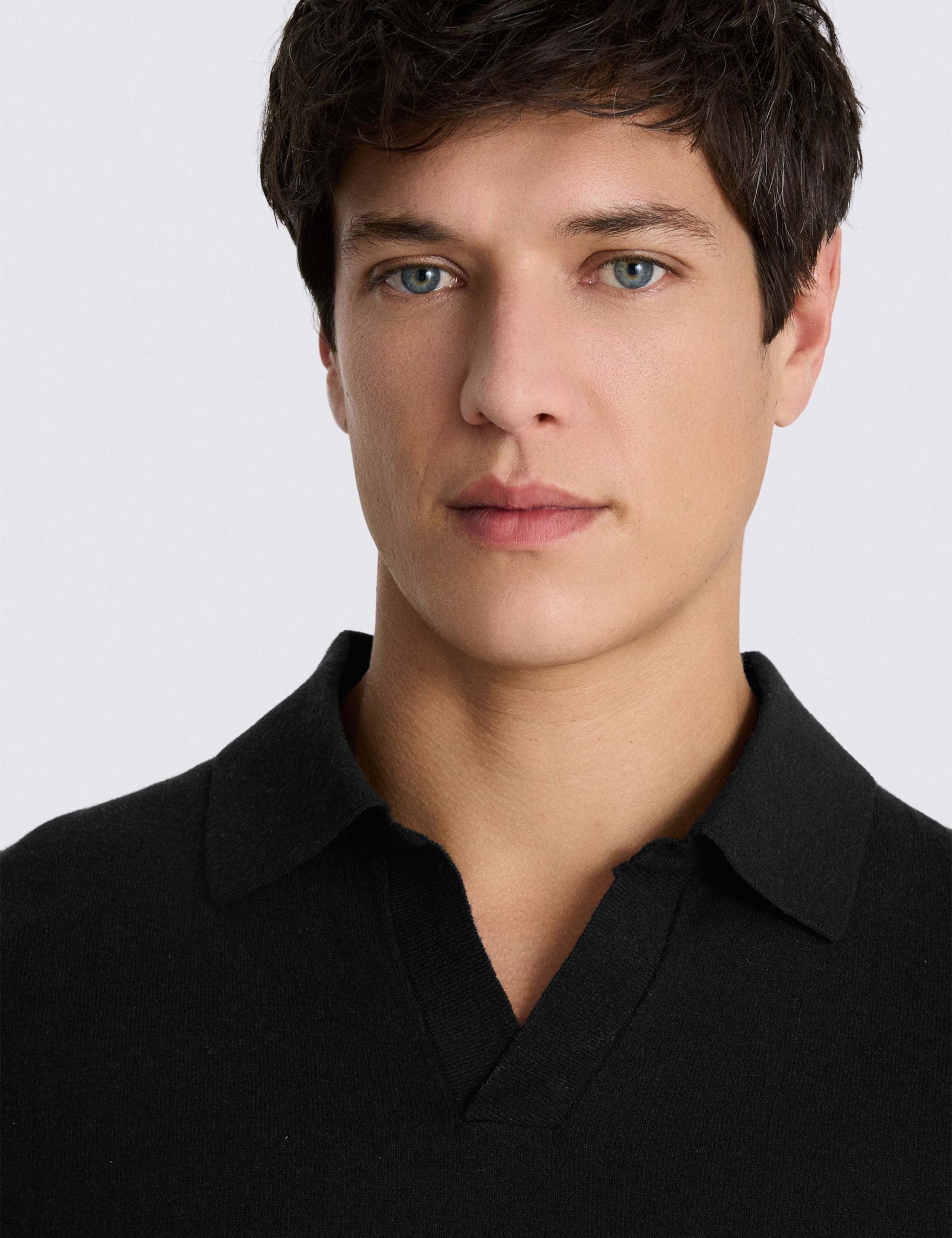 Linen Blend Knitted Polo Shirt 4 of 4
