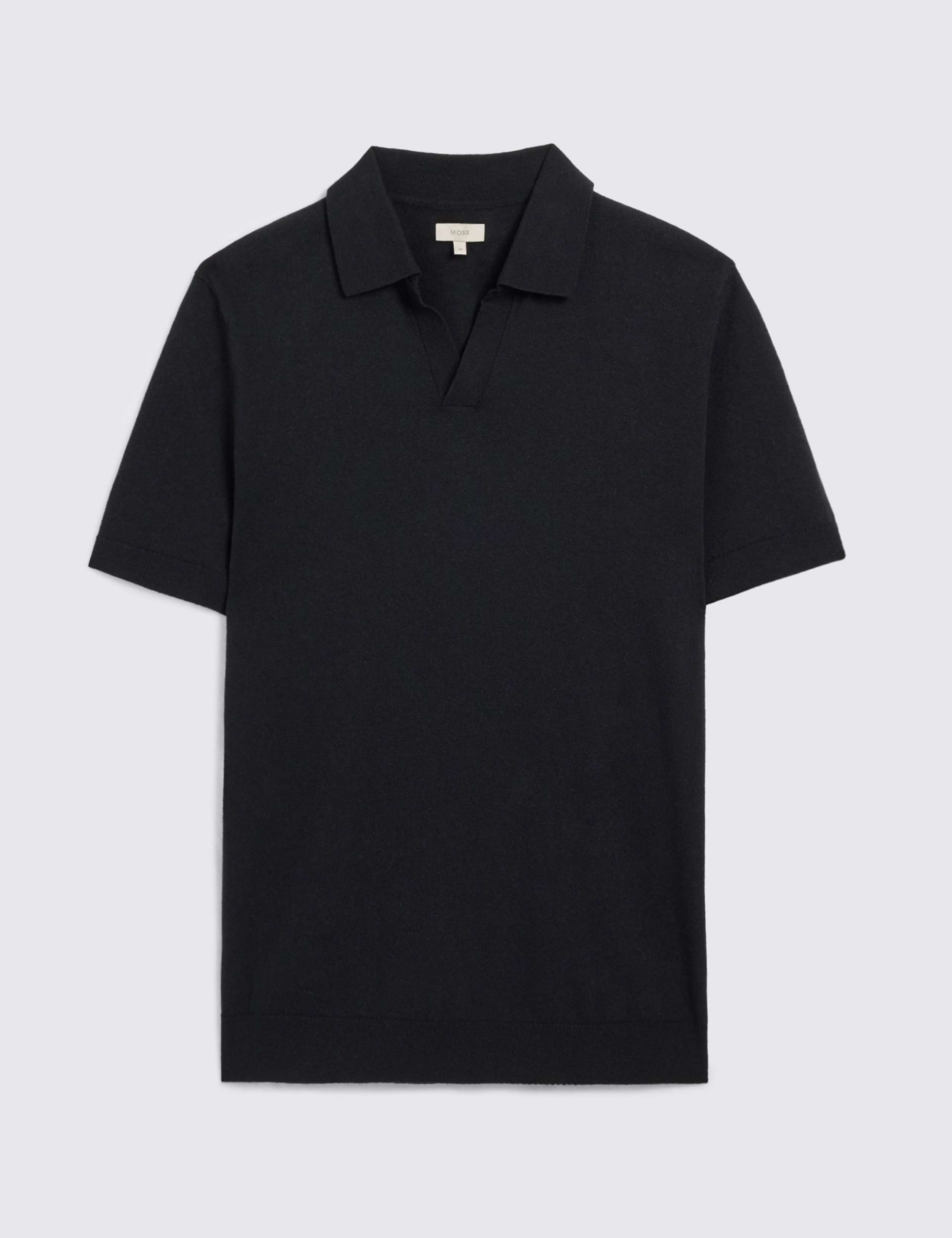 Linen Blend Knitted Polo Shirt 2 of 4