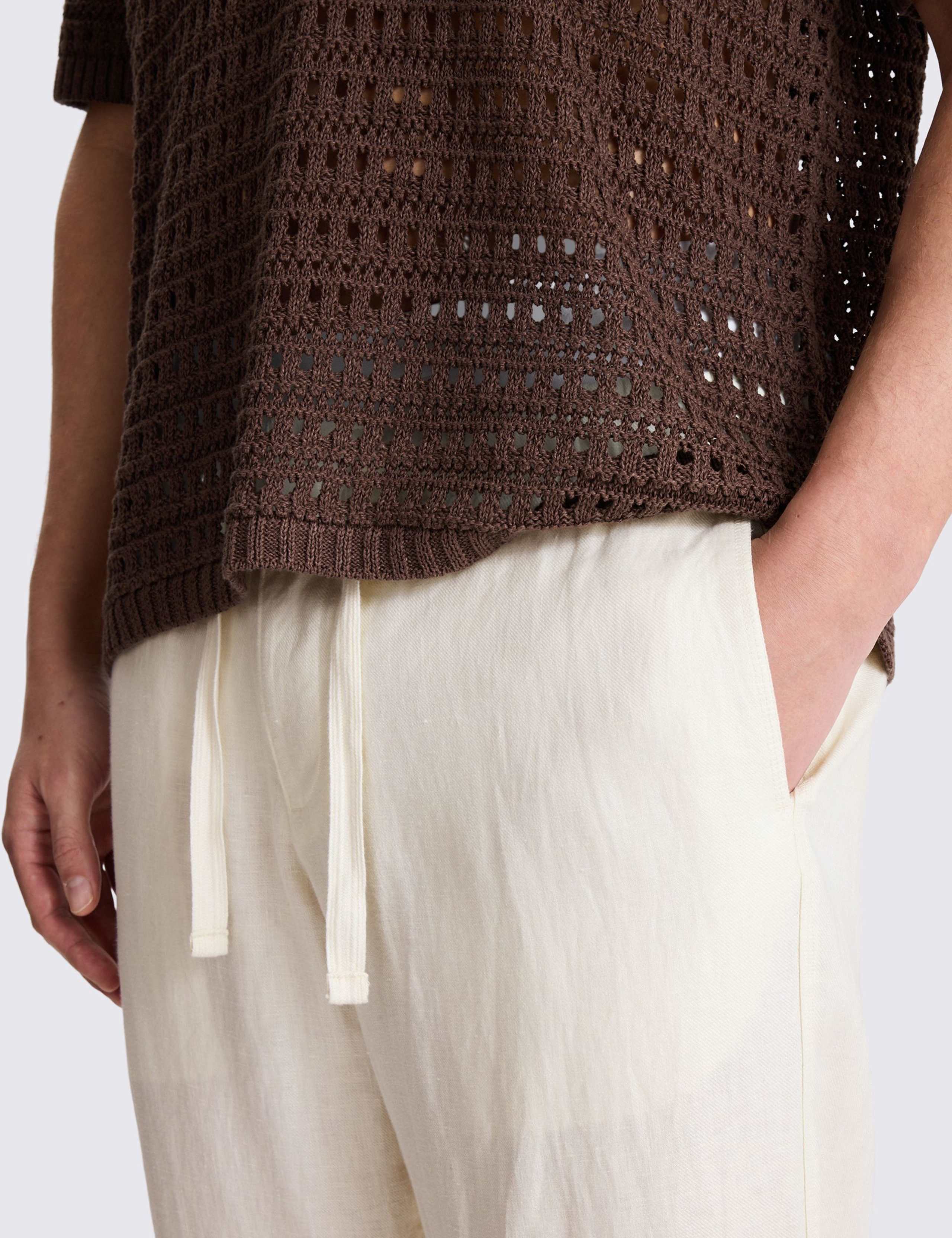 Tailored Fit Pure Linen Trousers 4 of 4