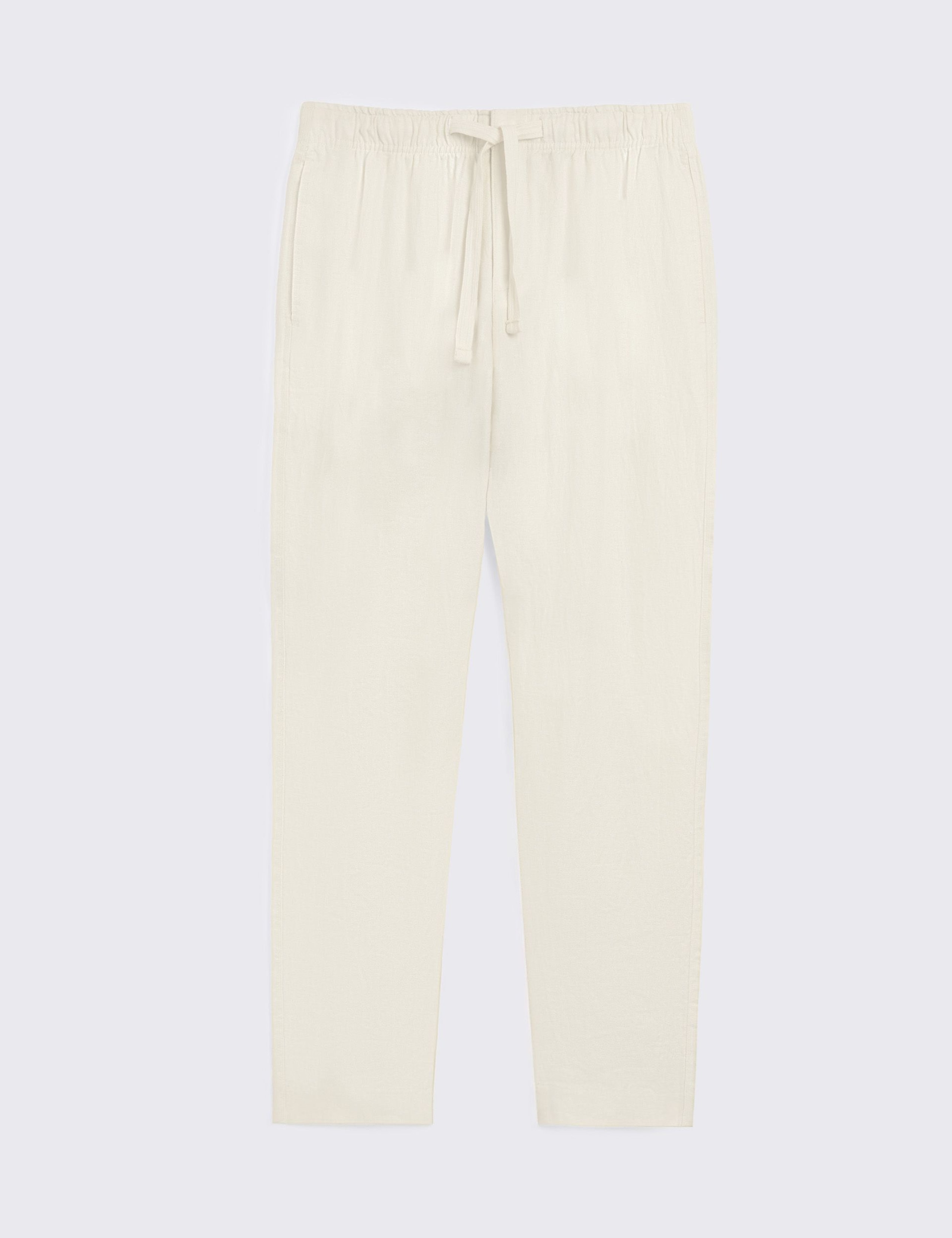 Tailored Fit Pure Linen Trousers 2 of 4