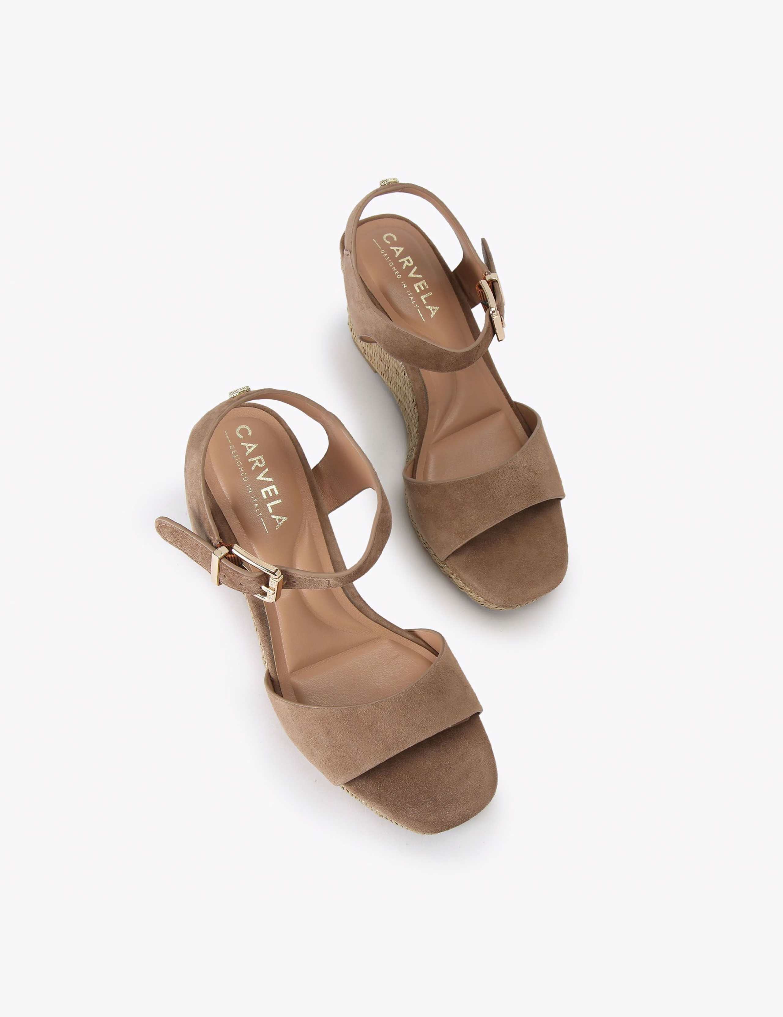 Suede Wedge Sandals 2 of 4