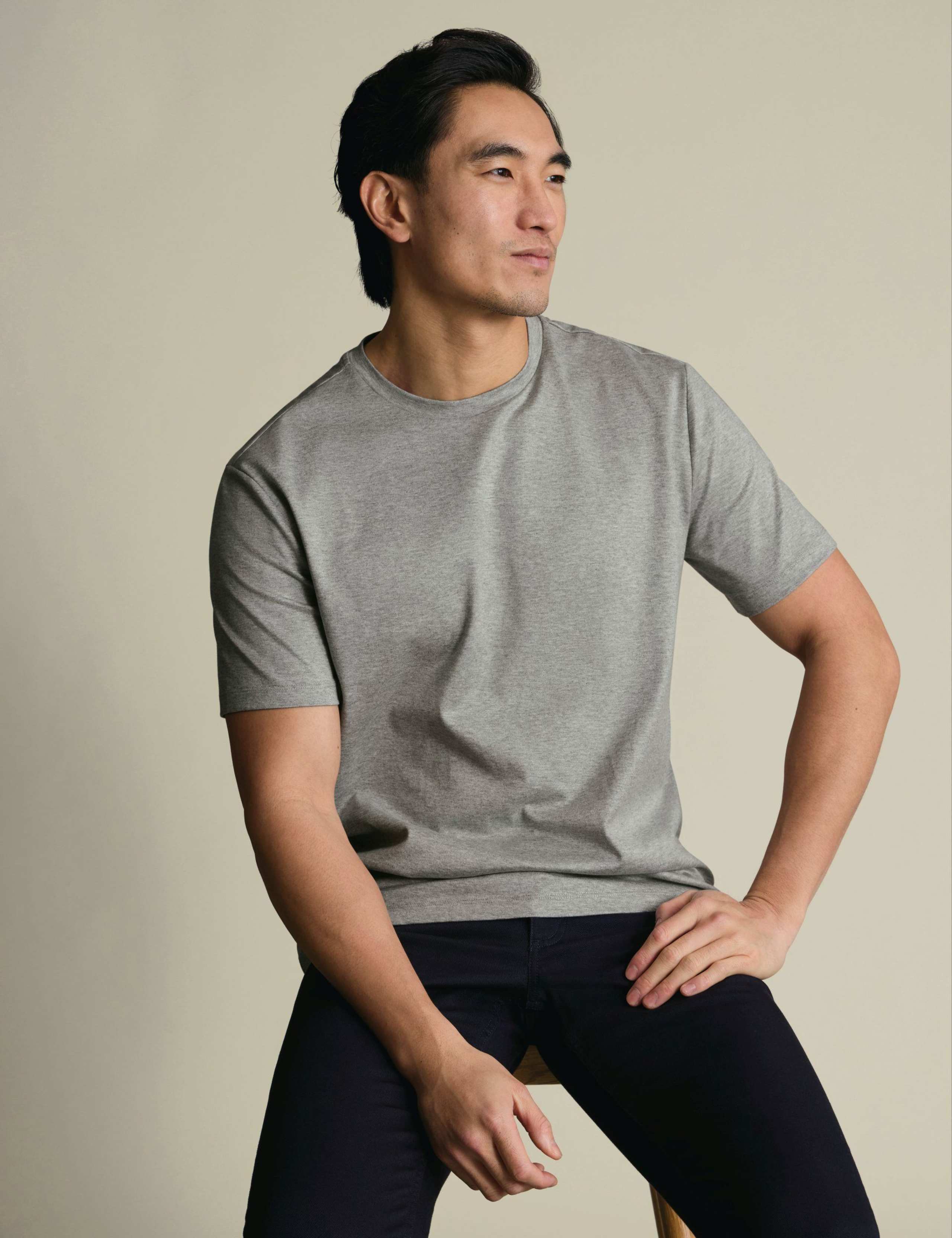 Pure Cotton Jersey Crew Neck T-Shirt 1 of 6