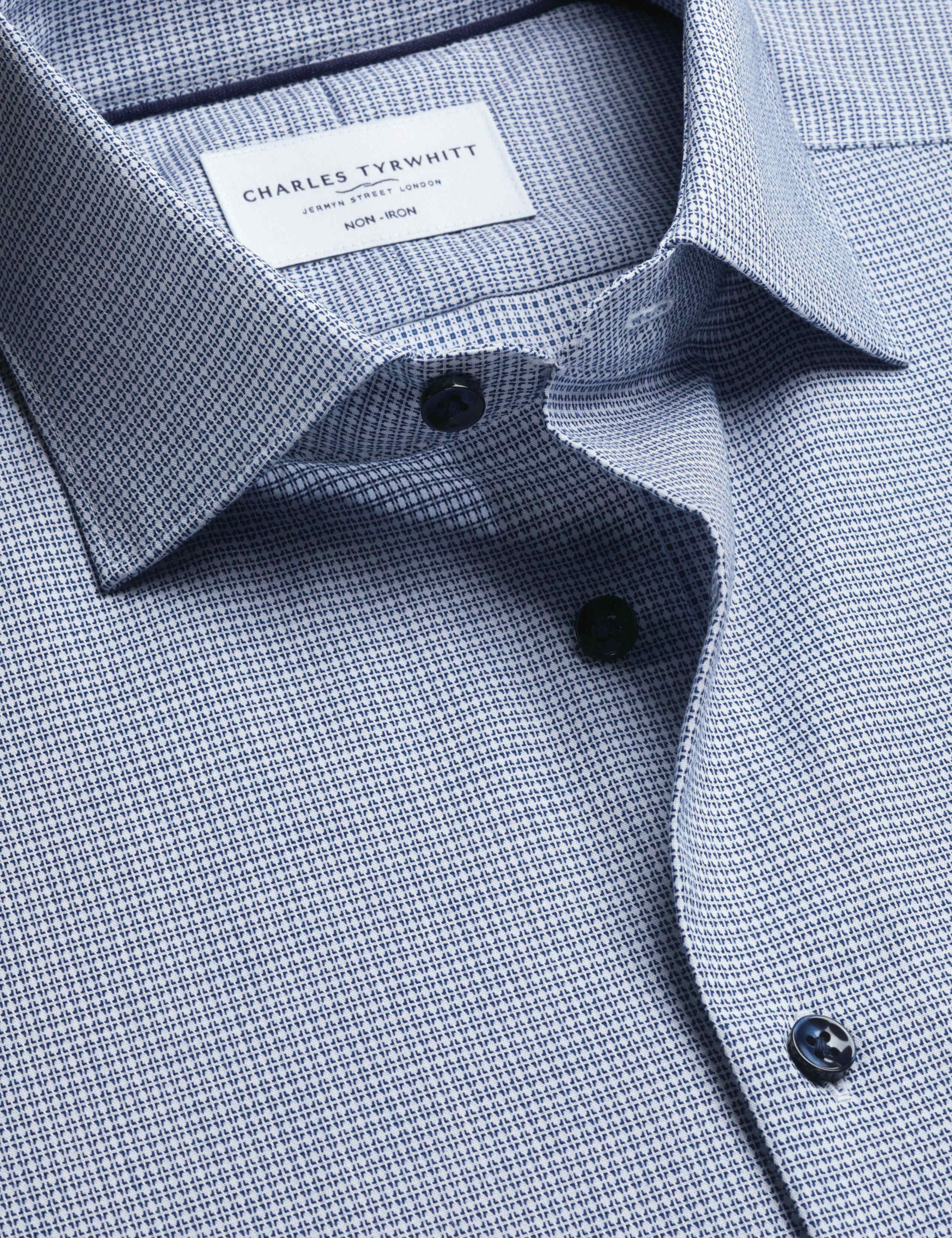 Slim Fit Non Iron Pure Cotton Textured Shirt 4 of 6