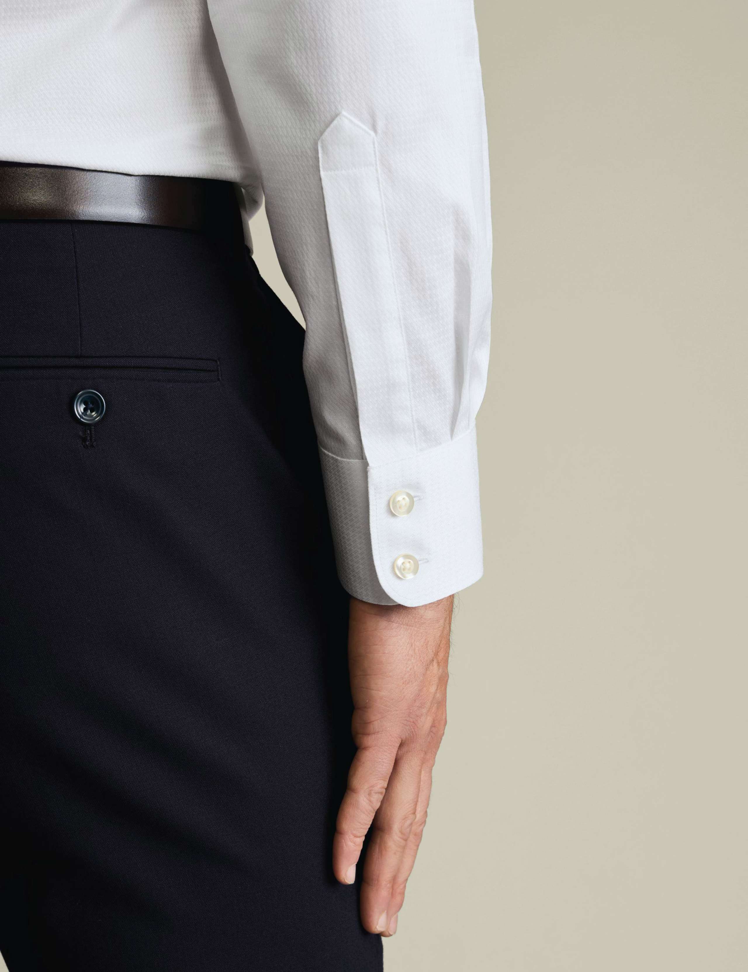 Slim Fit Pure Cotton Textured Luxury Shirt 4 of 7