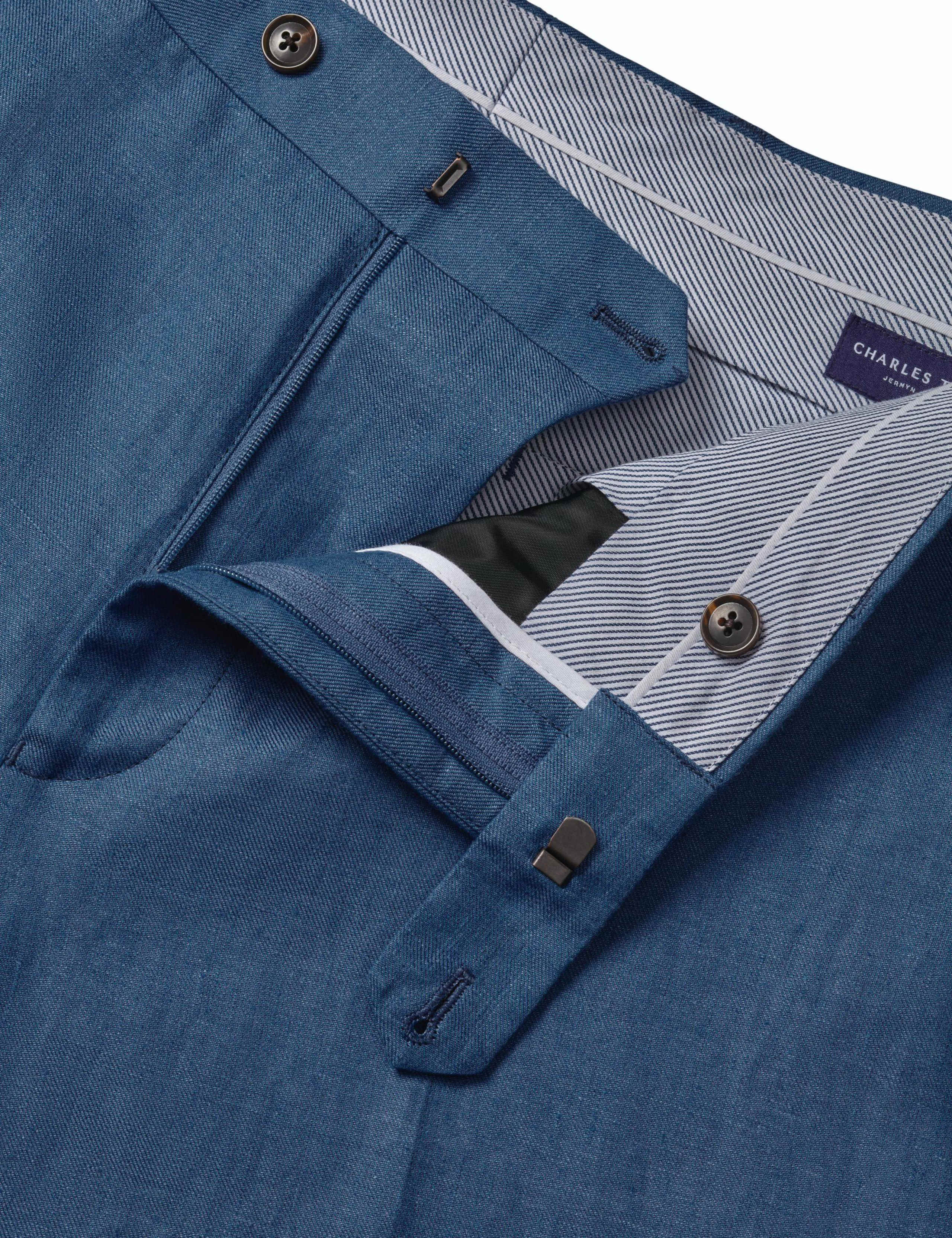 Slim Fit Pure Linen Trousers 4 of 4