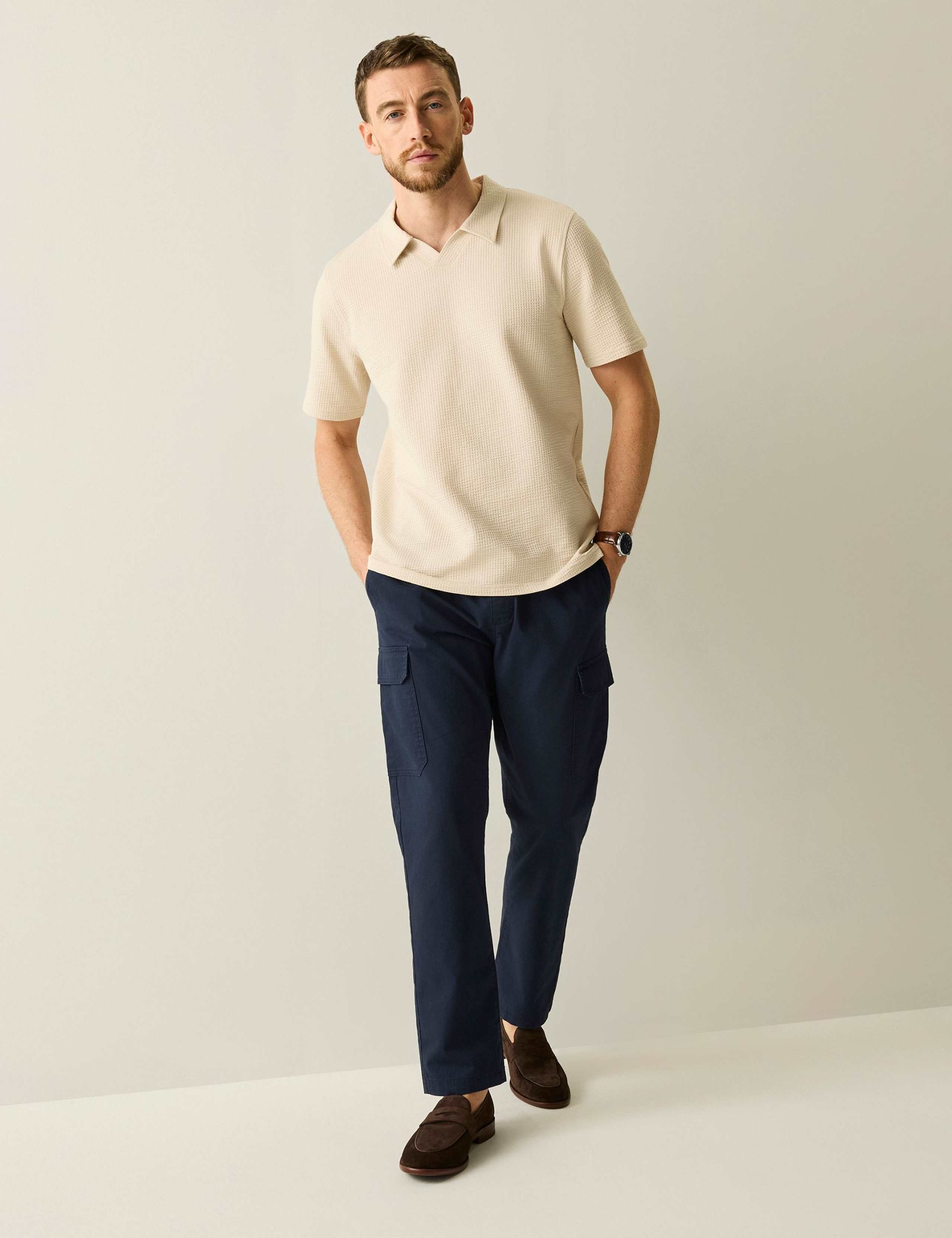 Delray Cotton Rich Waffle Polo Shirt 3 of 6