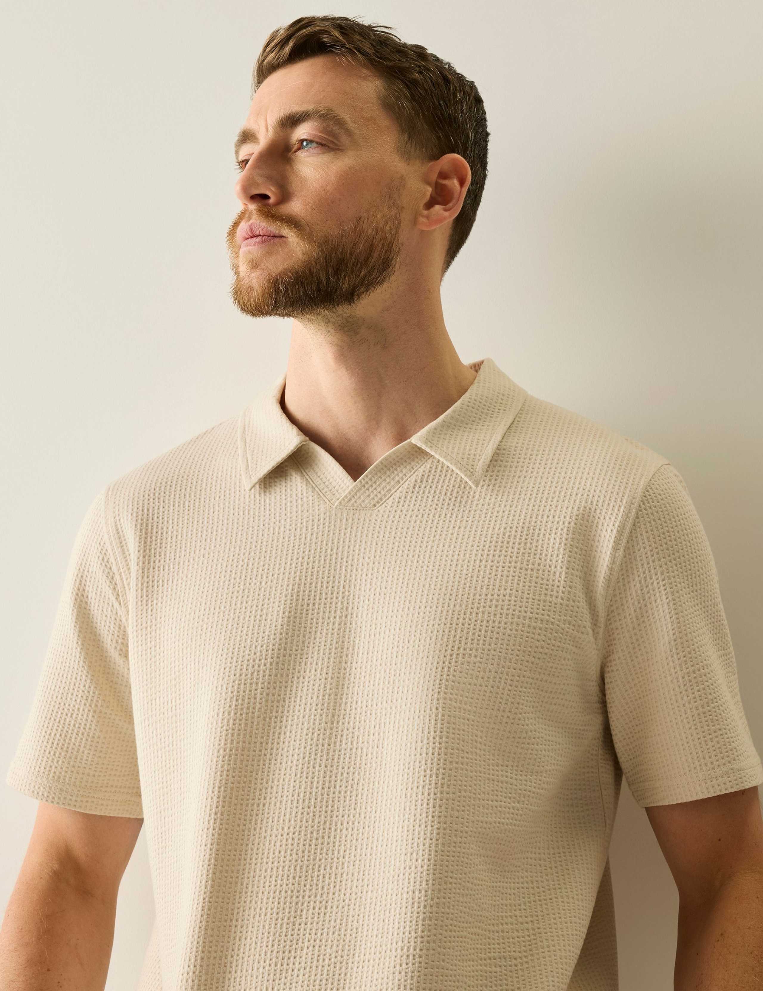 Delray Cotton Rich Waffle Polo Shirt 6 of 6