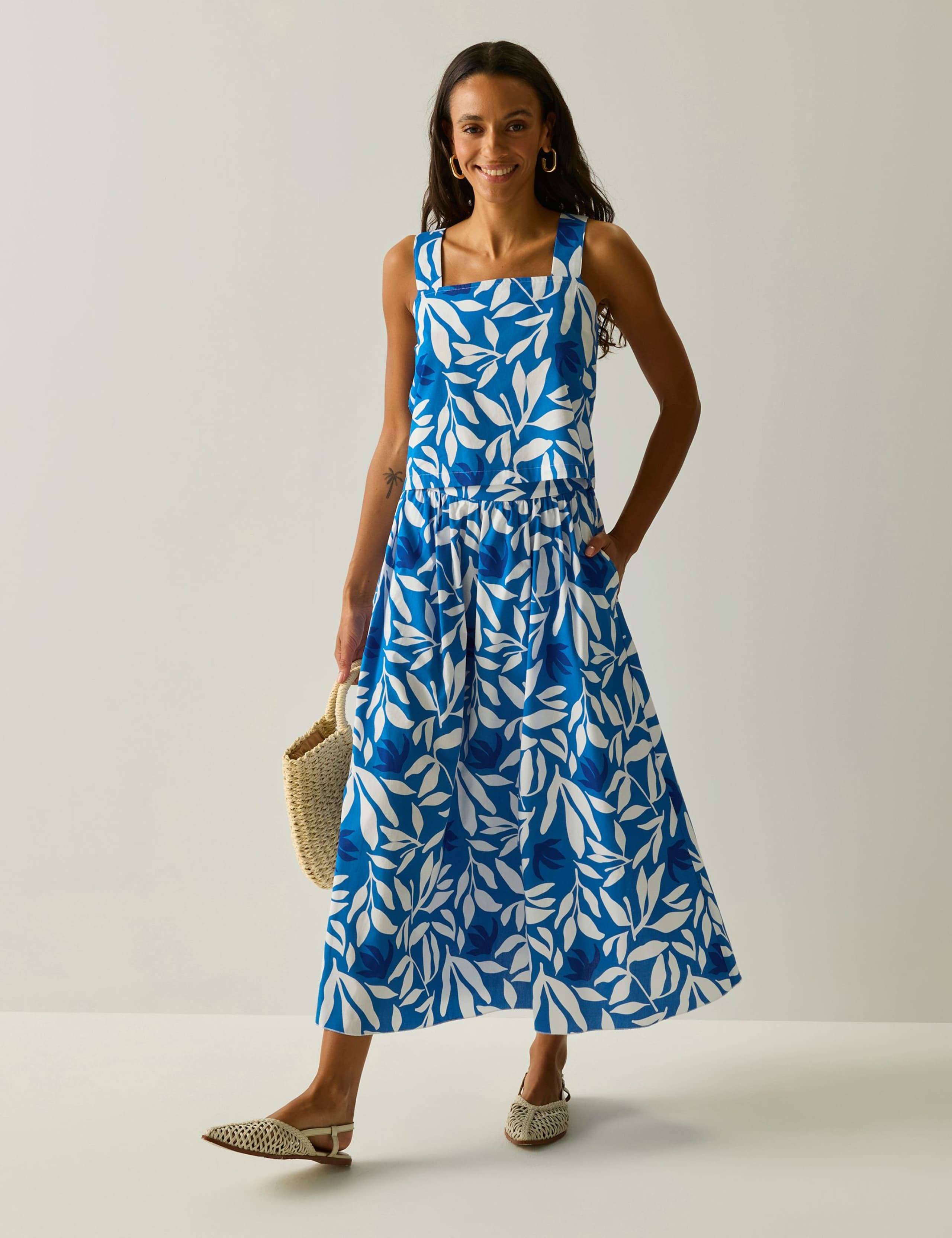 Laguna Pure Cotton Leaf Print Vest Top 4 of 6