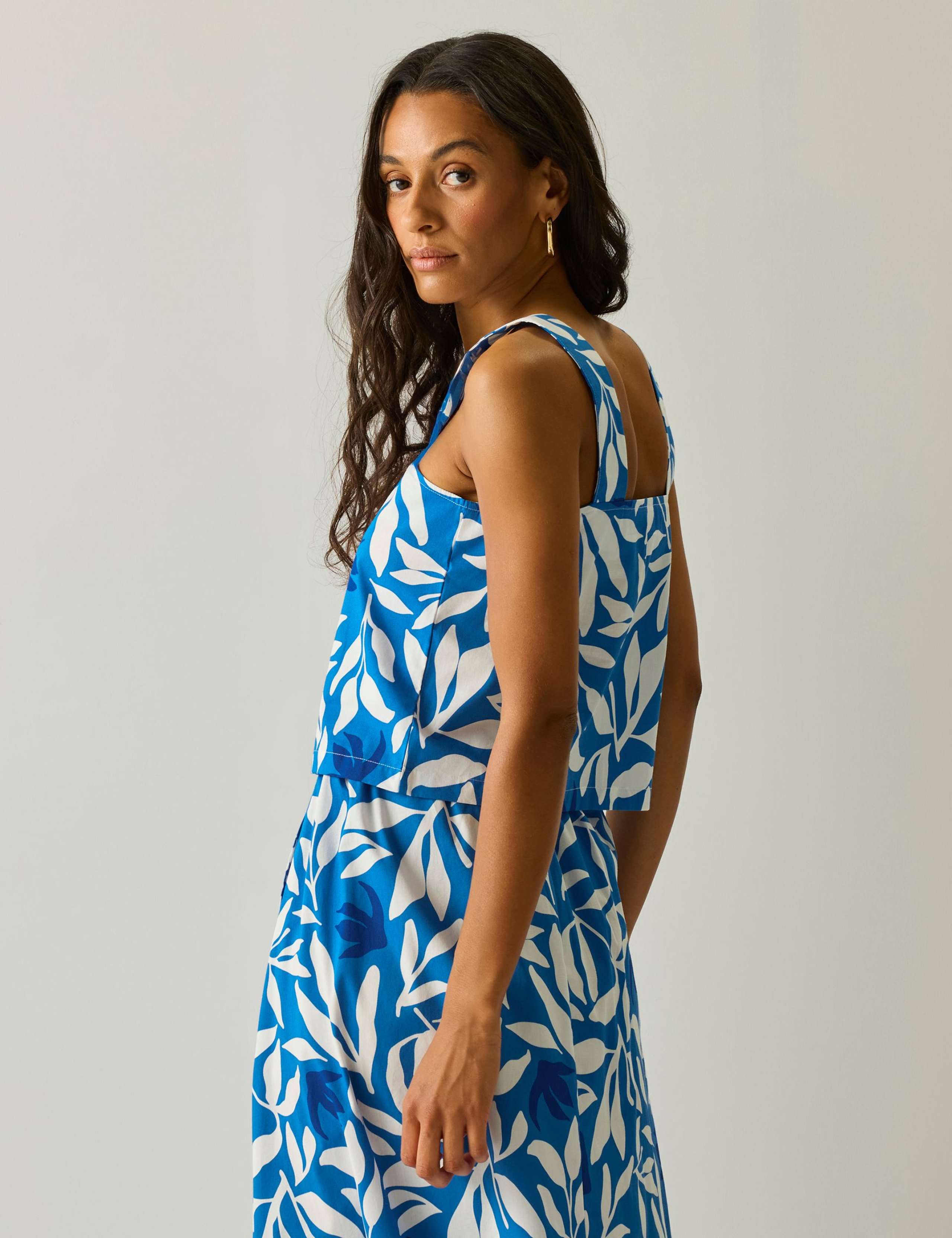 Laguna Pure Cotton Leaf Print Vest Top 5 of 6