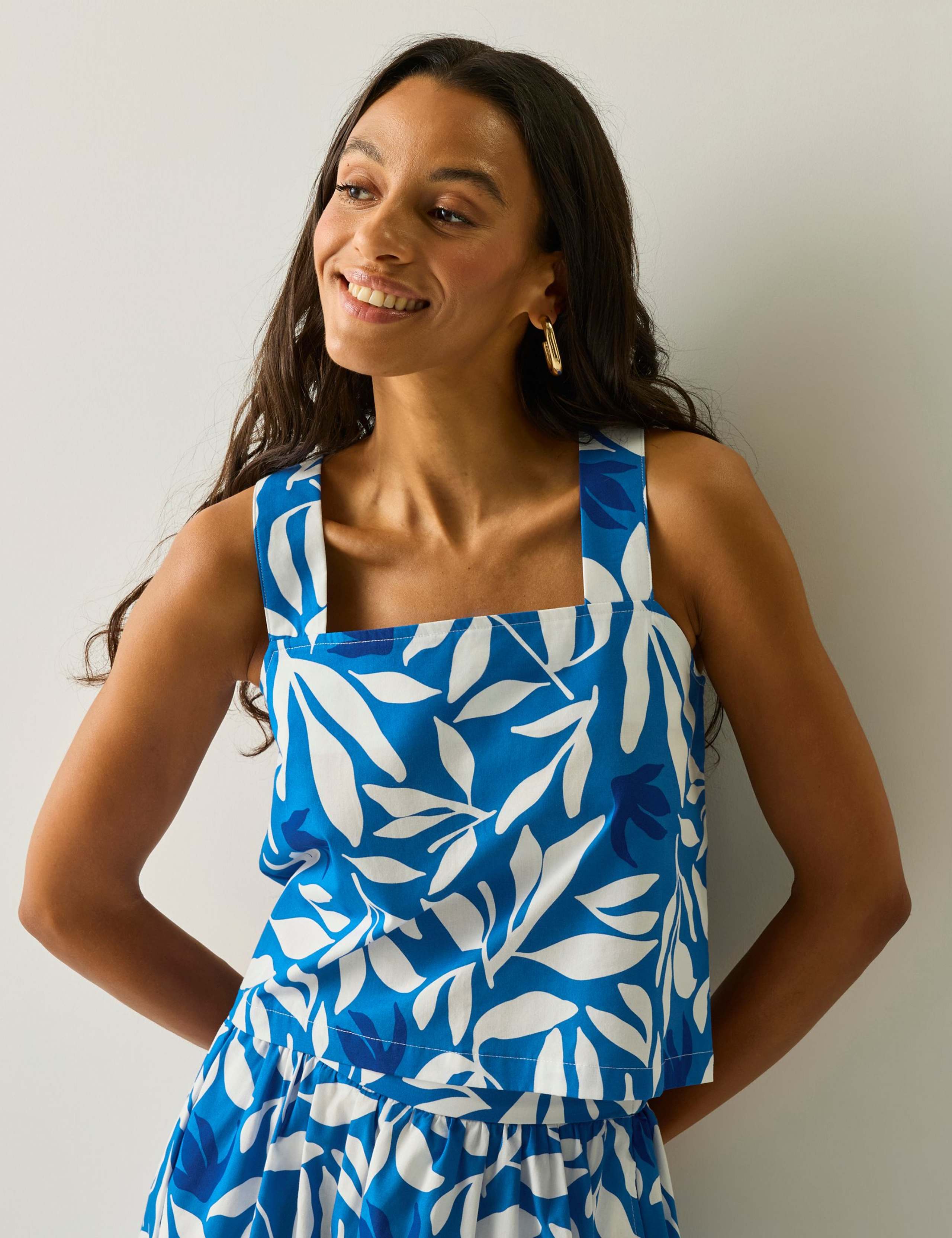 Laguna Pure Cotton Leaf Print Vest Top 6 of 6