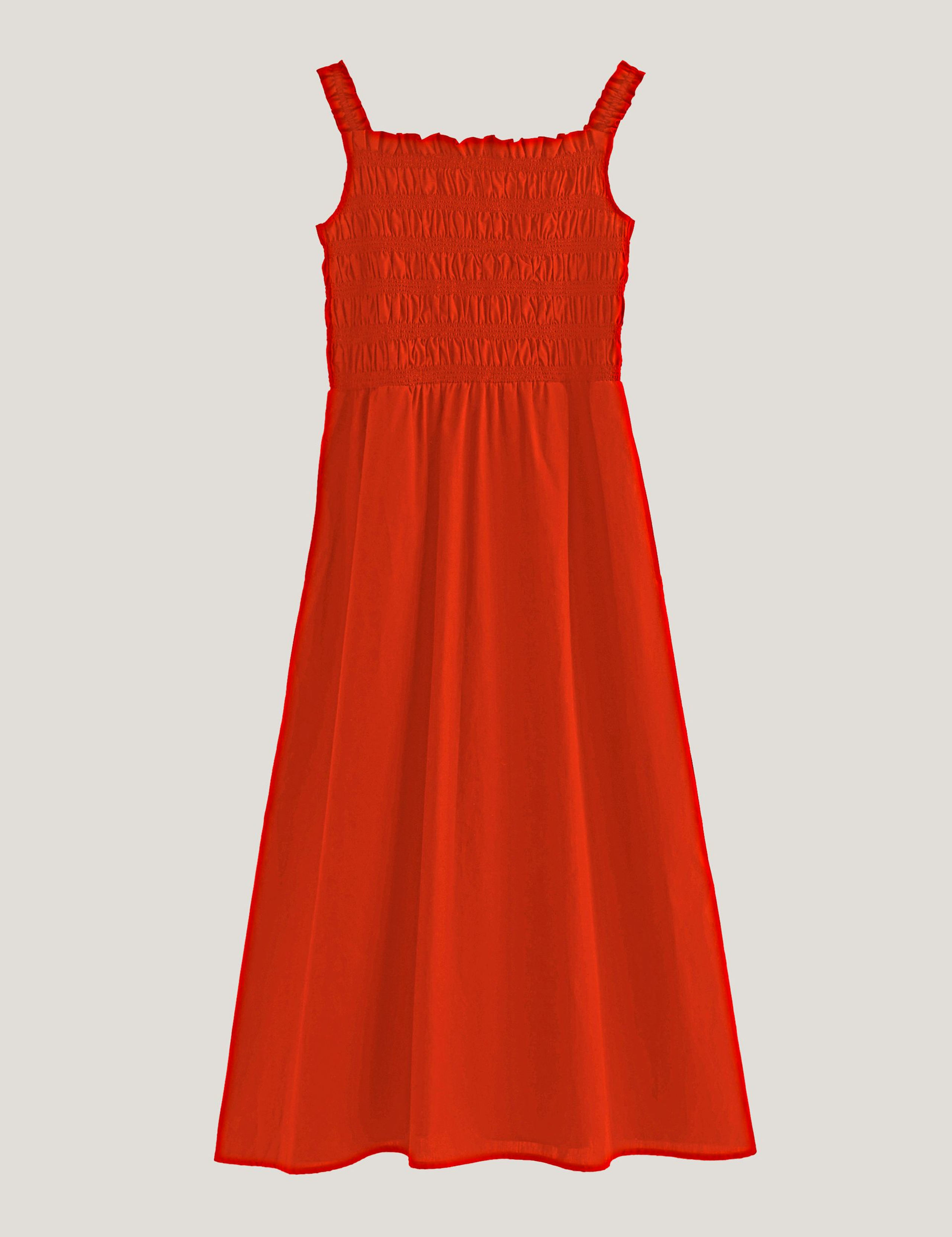 Matira Pure Cotton Shirred Midi Dress 2 of 9