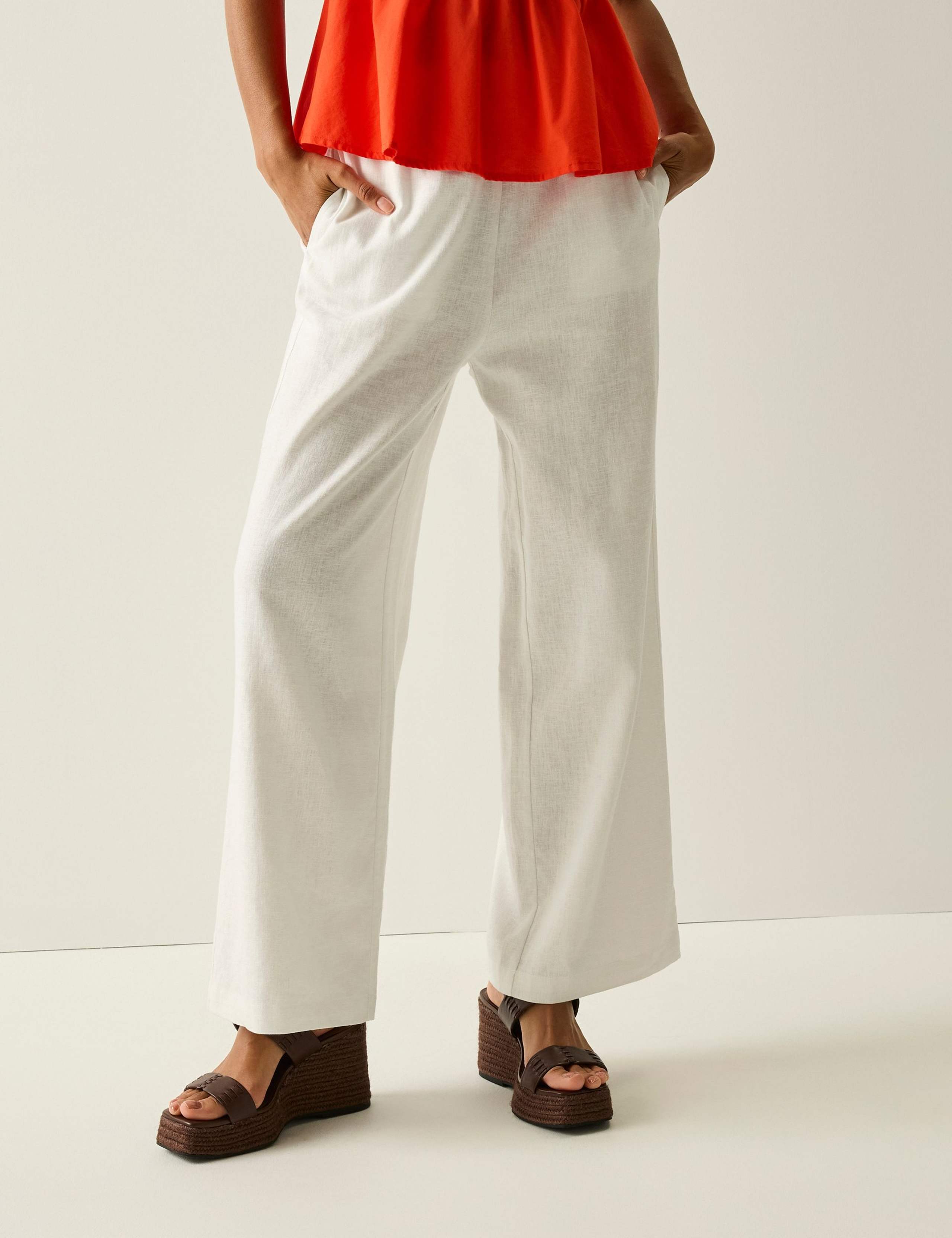 Talamanca Straight Leg Trousers with Linen 1 of 6