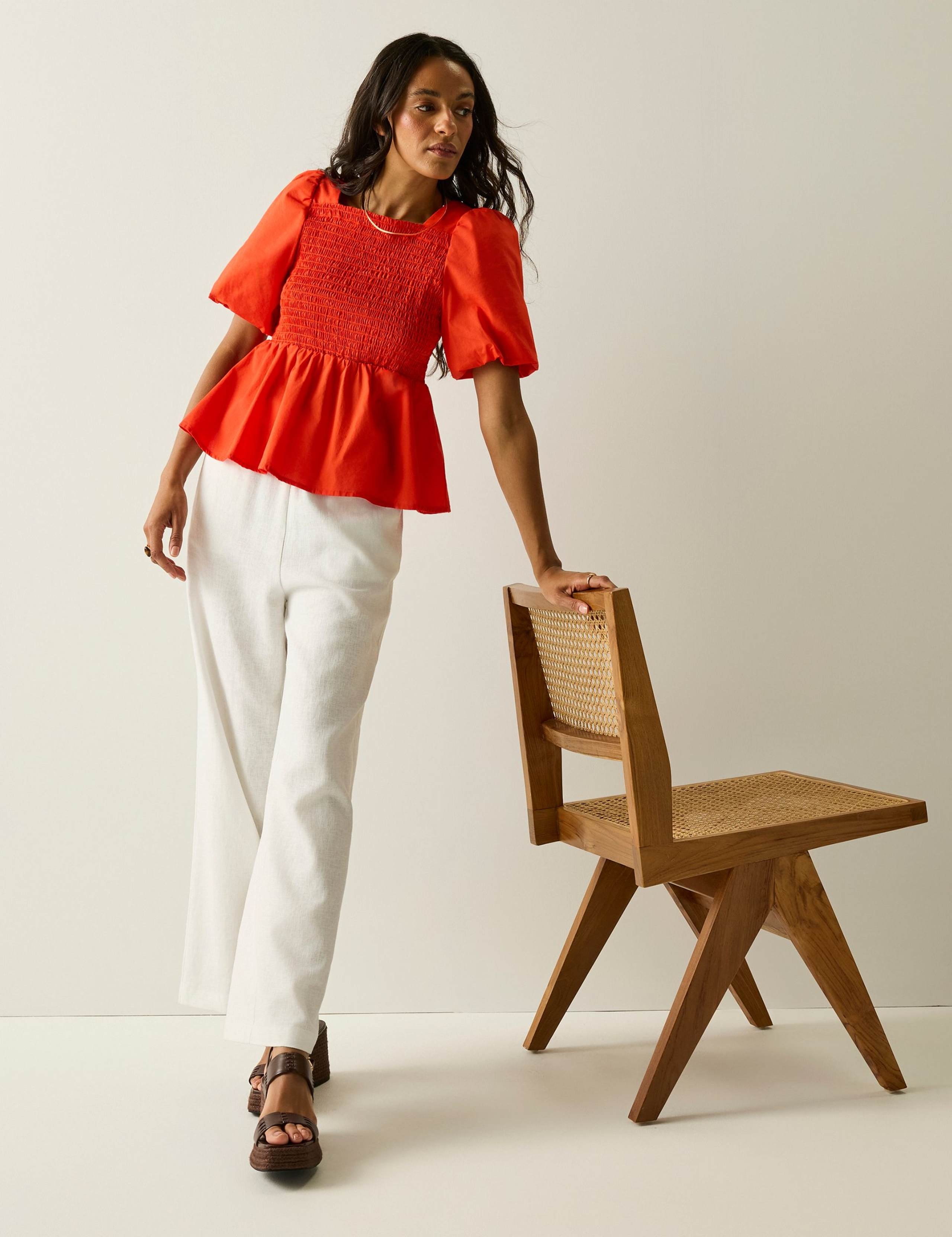 Talamanca Straight Leg Trousers with Linen 6 of 6