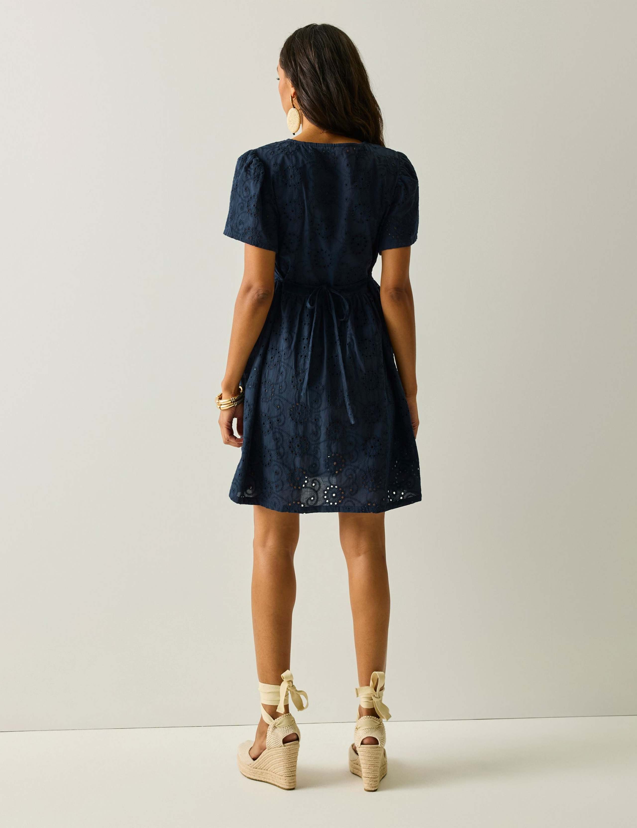 Tarida Pure Cotton Broderie Tea Dress 3 of 6