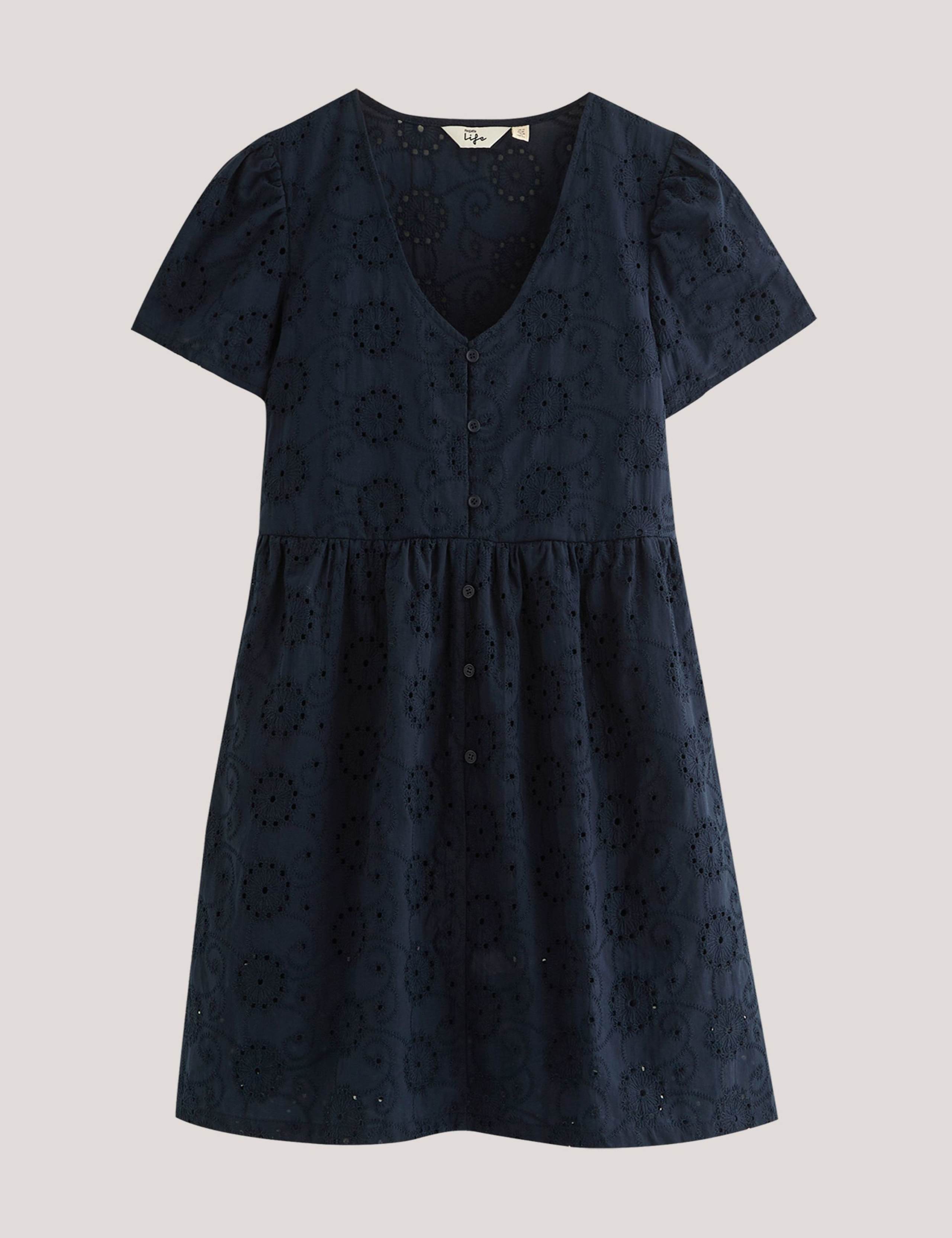 Tarida Pure Cotton Broderie Tea Dress 2 of 6