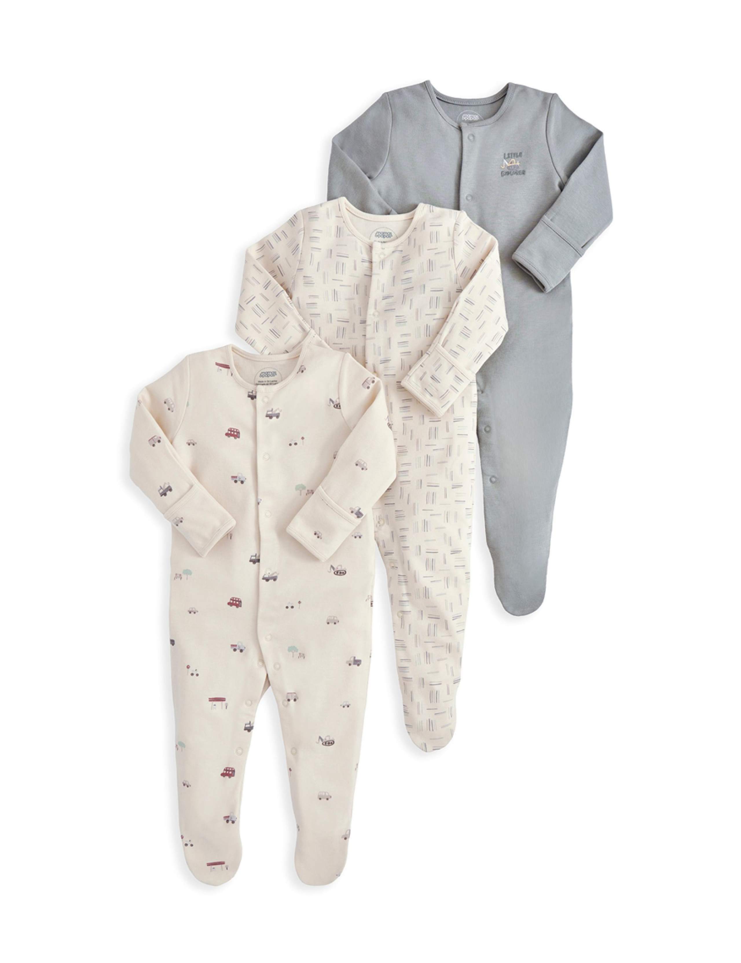 3 Pack Pure Cotton Explorer Sleepsuits (0-24 Months) 2 of 2