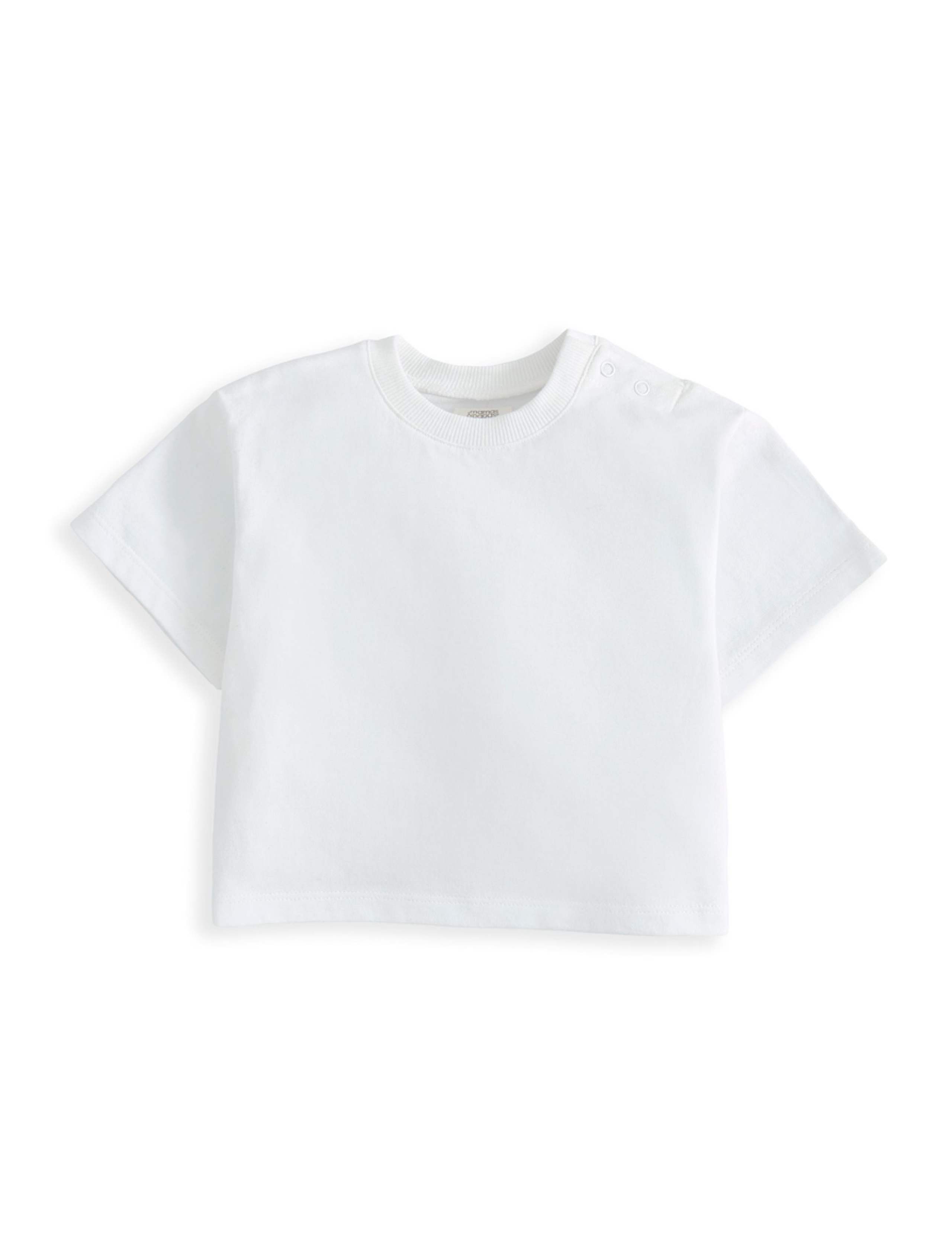 2 Piece Cotton Rich Striped Dungaree Outfit (0-3 Years) 3 of 4