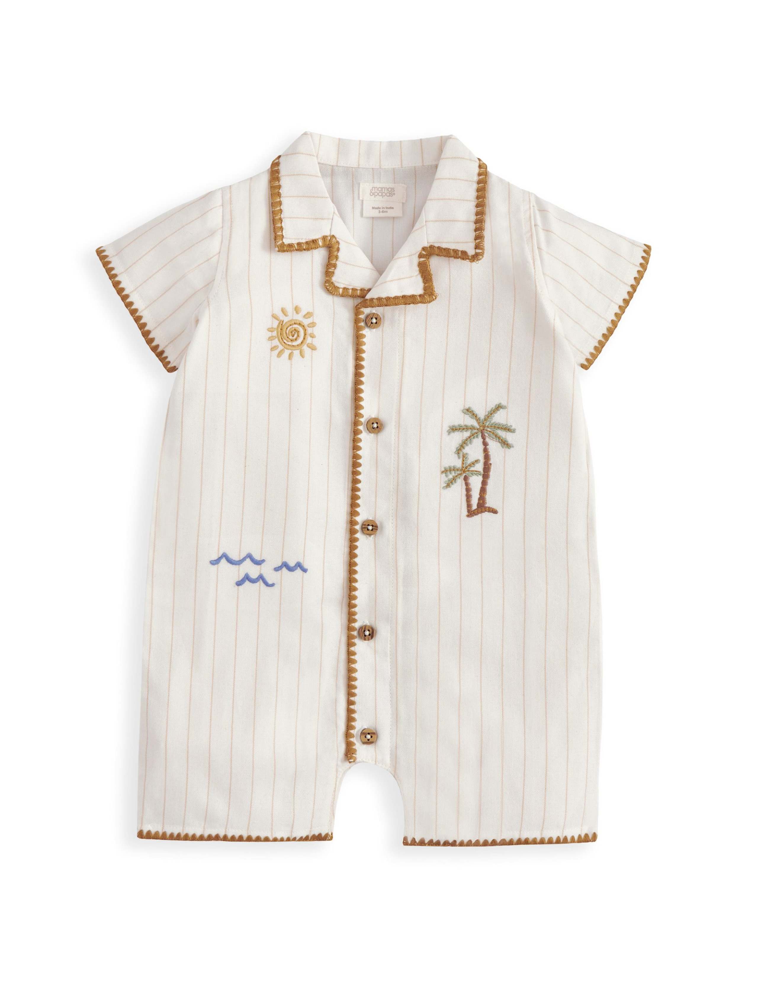 Pure Cotton Patterned Romper (0-18 Months) 2 of 2