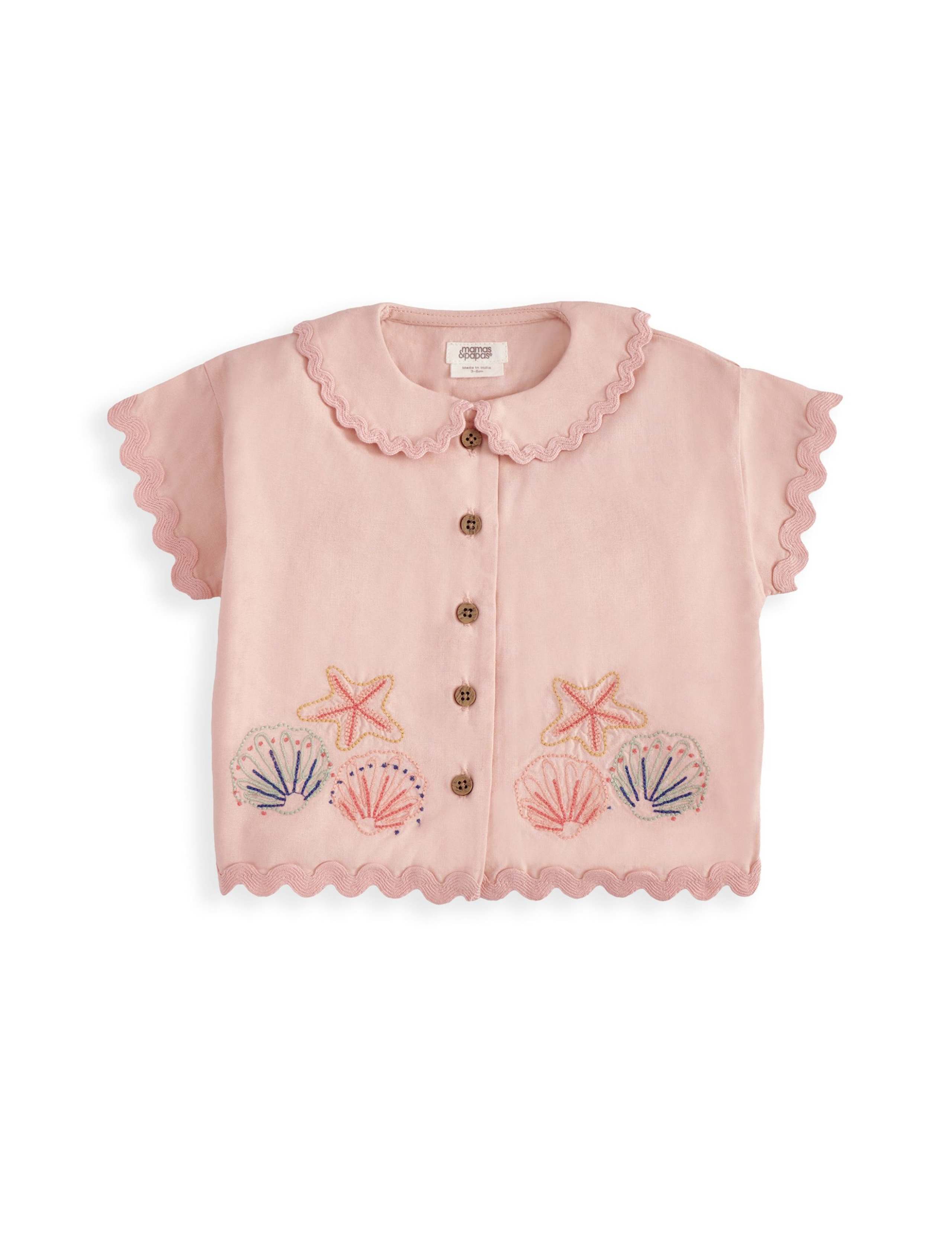 2 Piece Shell Embroidery Top & Bottom Set (0-3 Years) 4 of 4