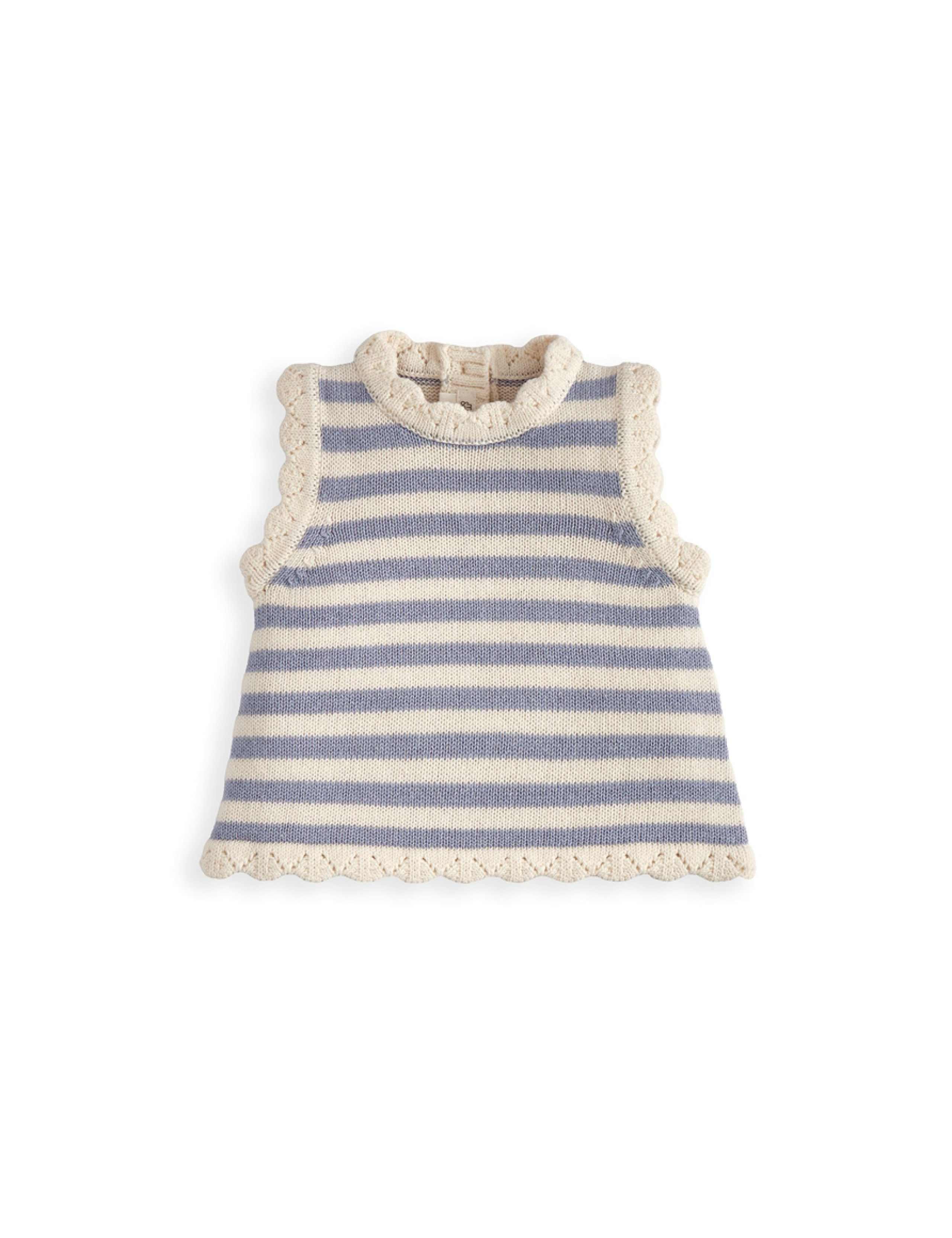 2 Piece Pure Cotton Striped Top & Shorts Set (0-3 Yrs) 3 of 4