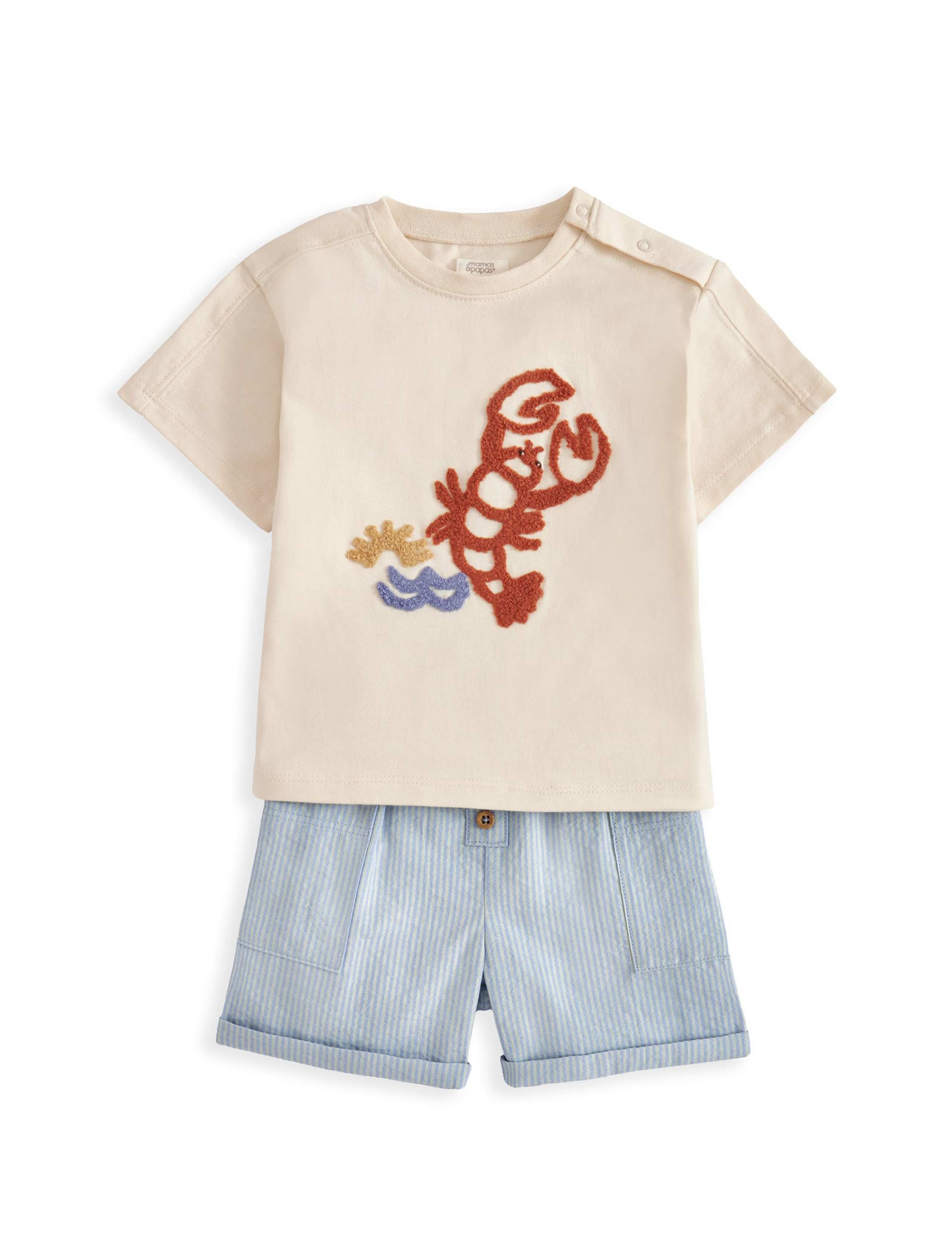 2 Piece Cotton Rich Lobster Top & Bottom Set (0-3 Years) 2 of 5
