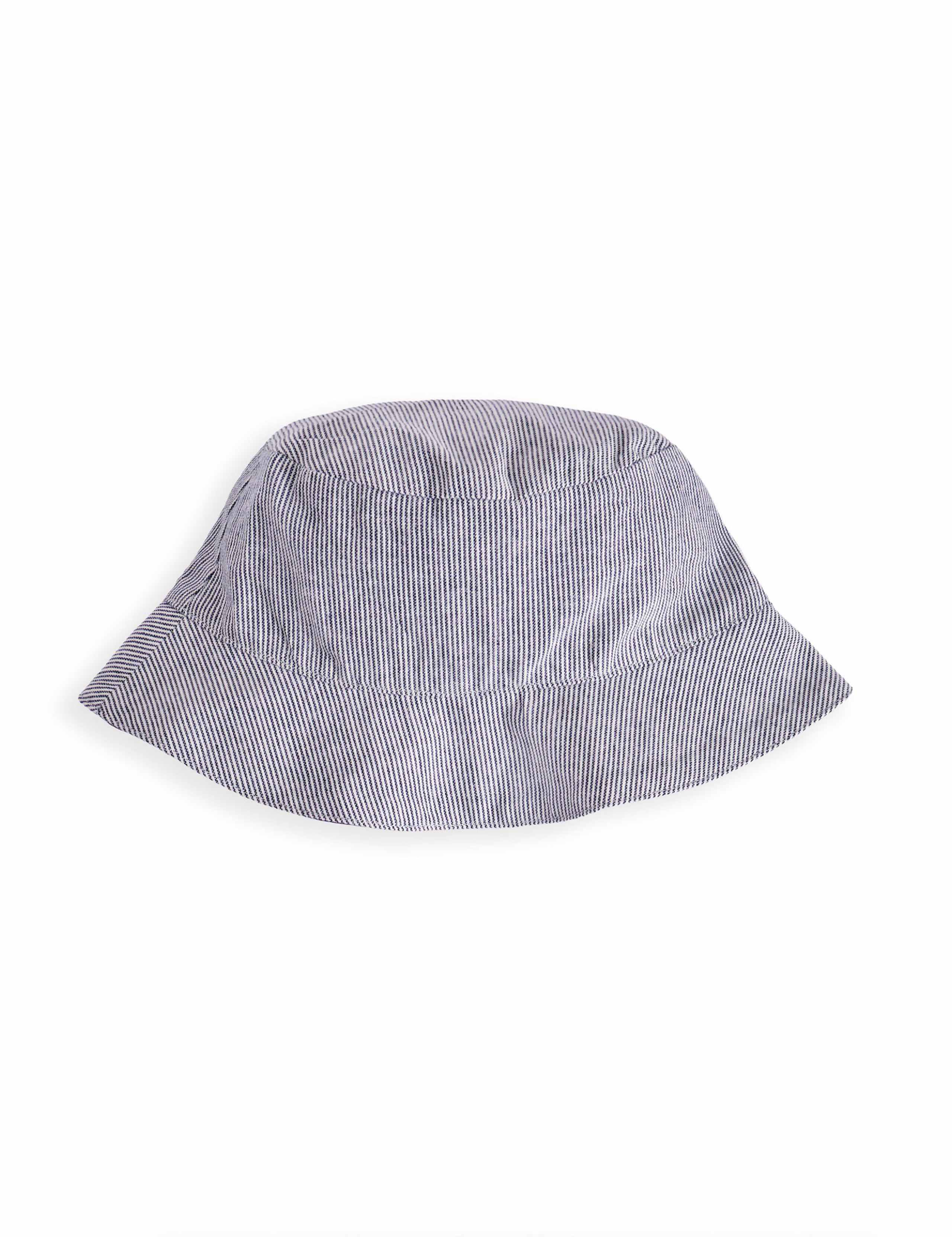 2 Piece Pure Cotton Striped Romper & Hat Set (0-12 Months) 3 of 4