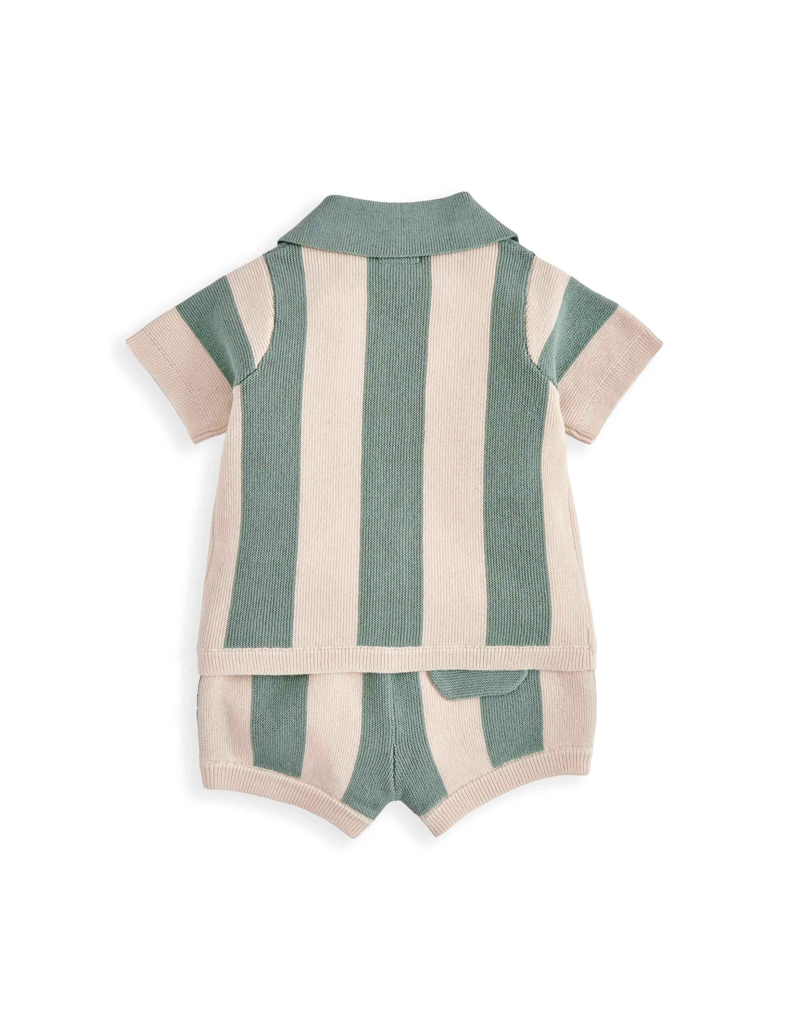 2 Piece Pure Cotton Knitted Top & Bottom Set (0-3 Years) 3 of 5